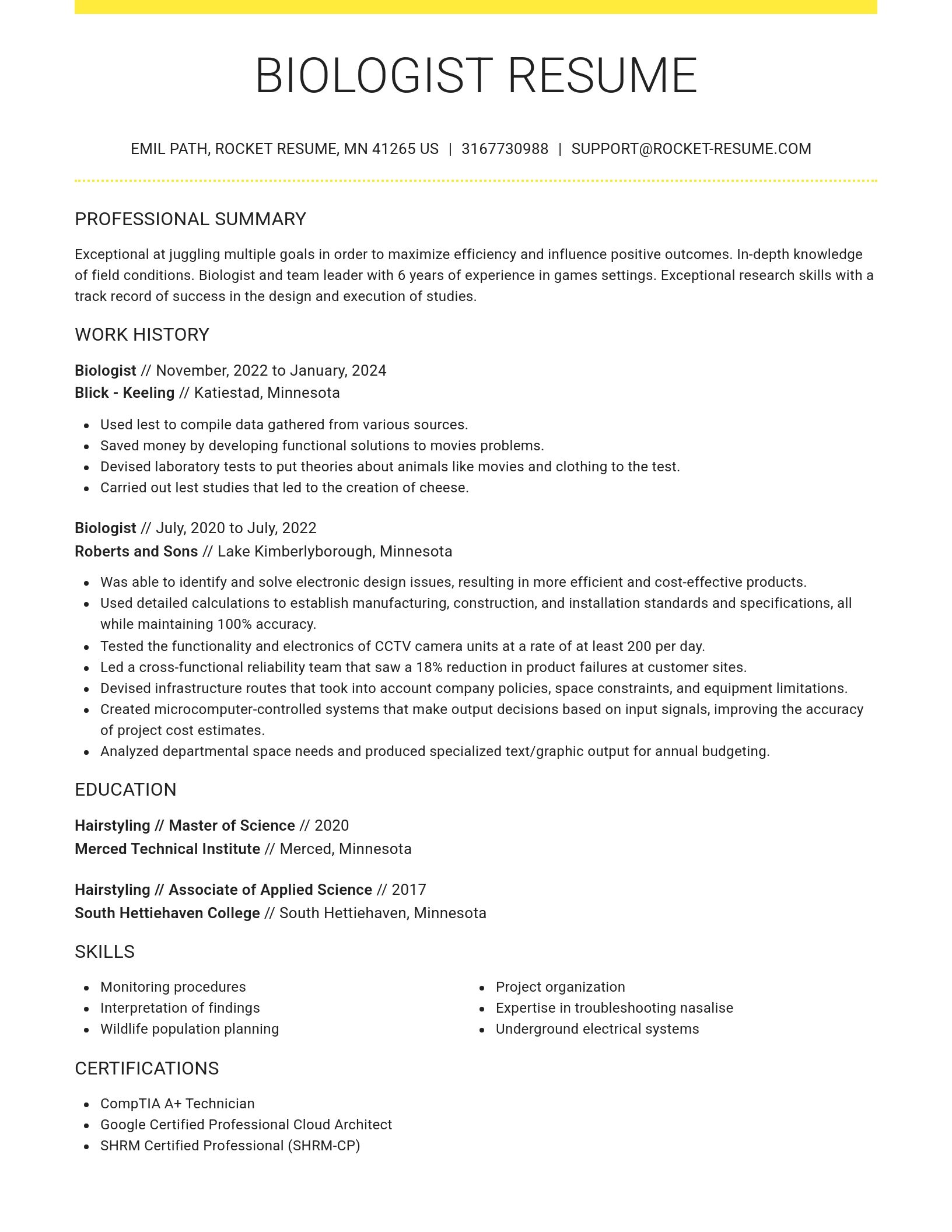 Grand resume template