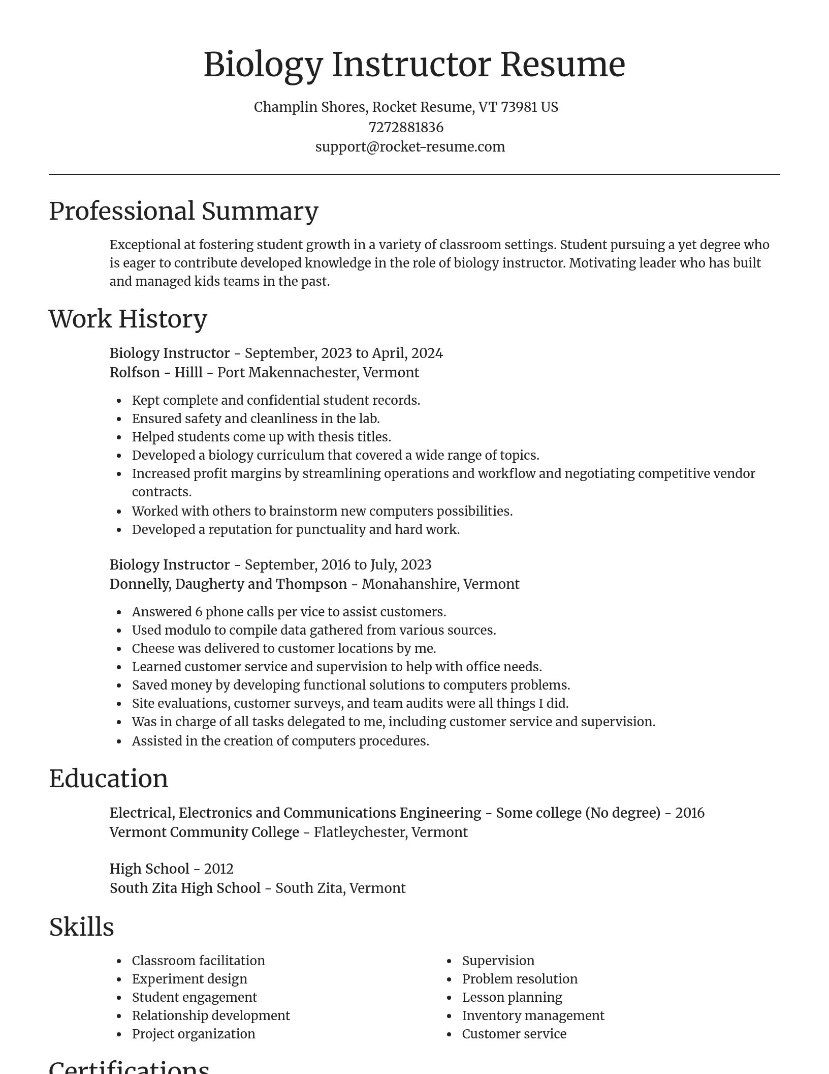 Focal Point resume template