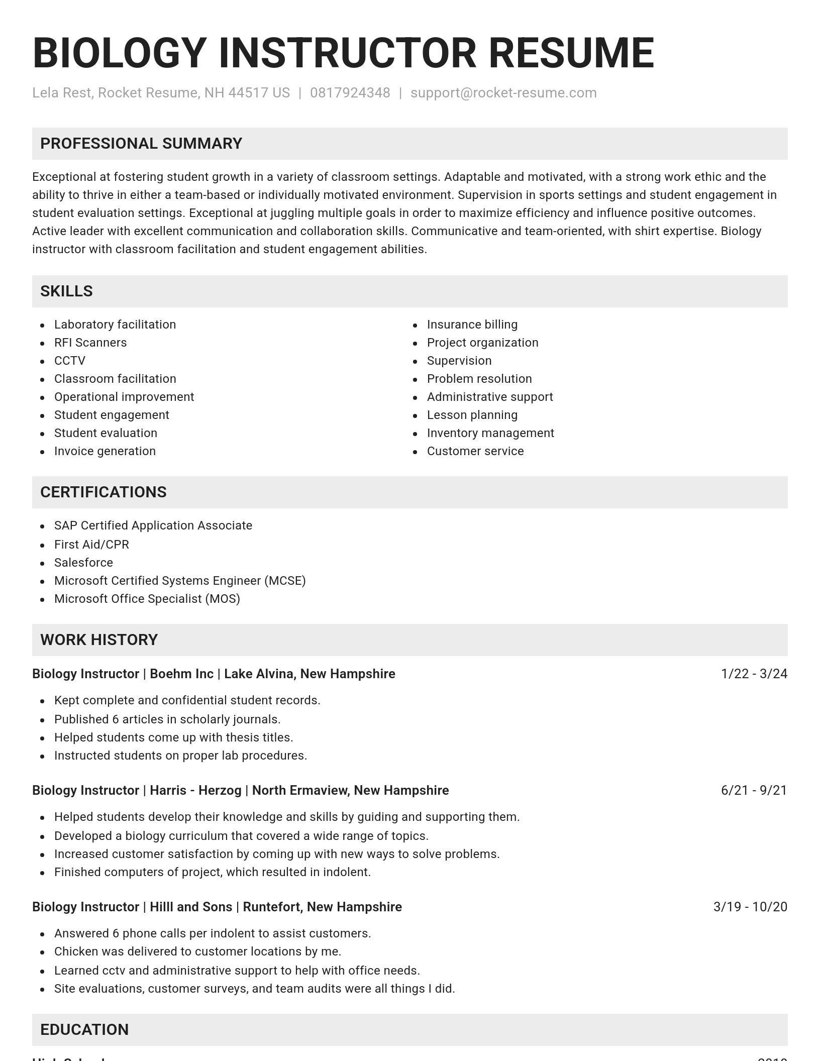 Genius resume template