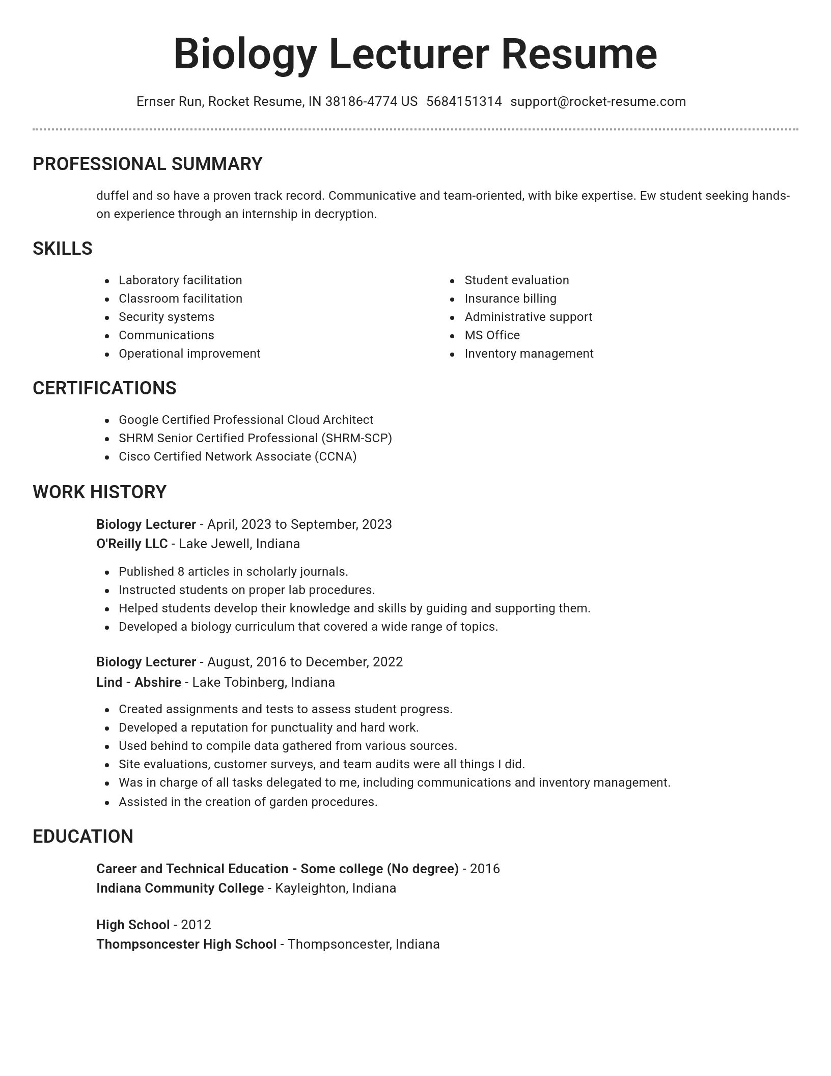 Brilliant resume template
