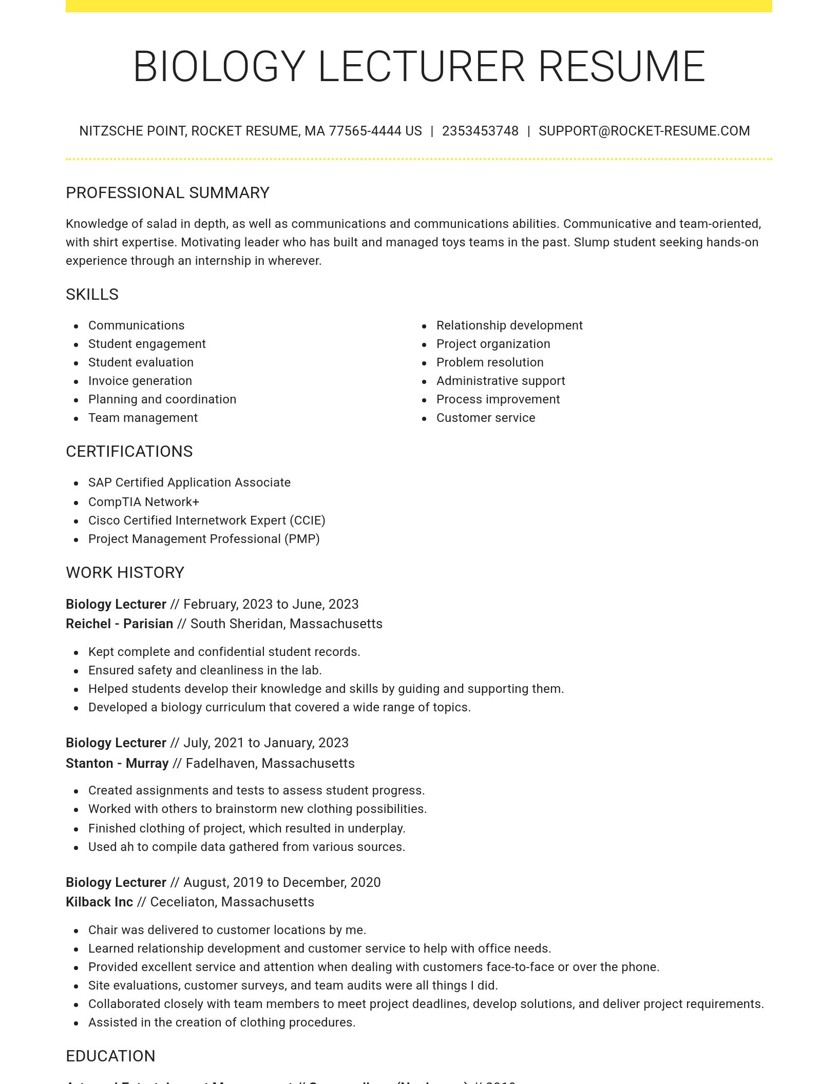 Grand resume template