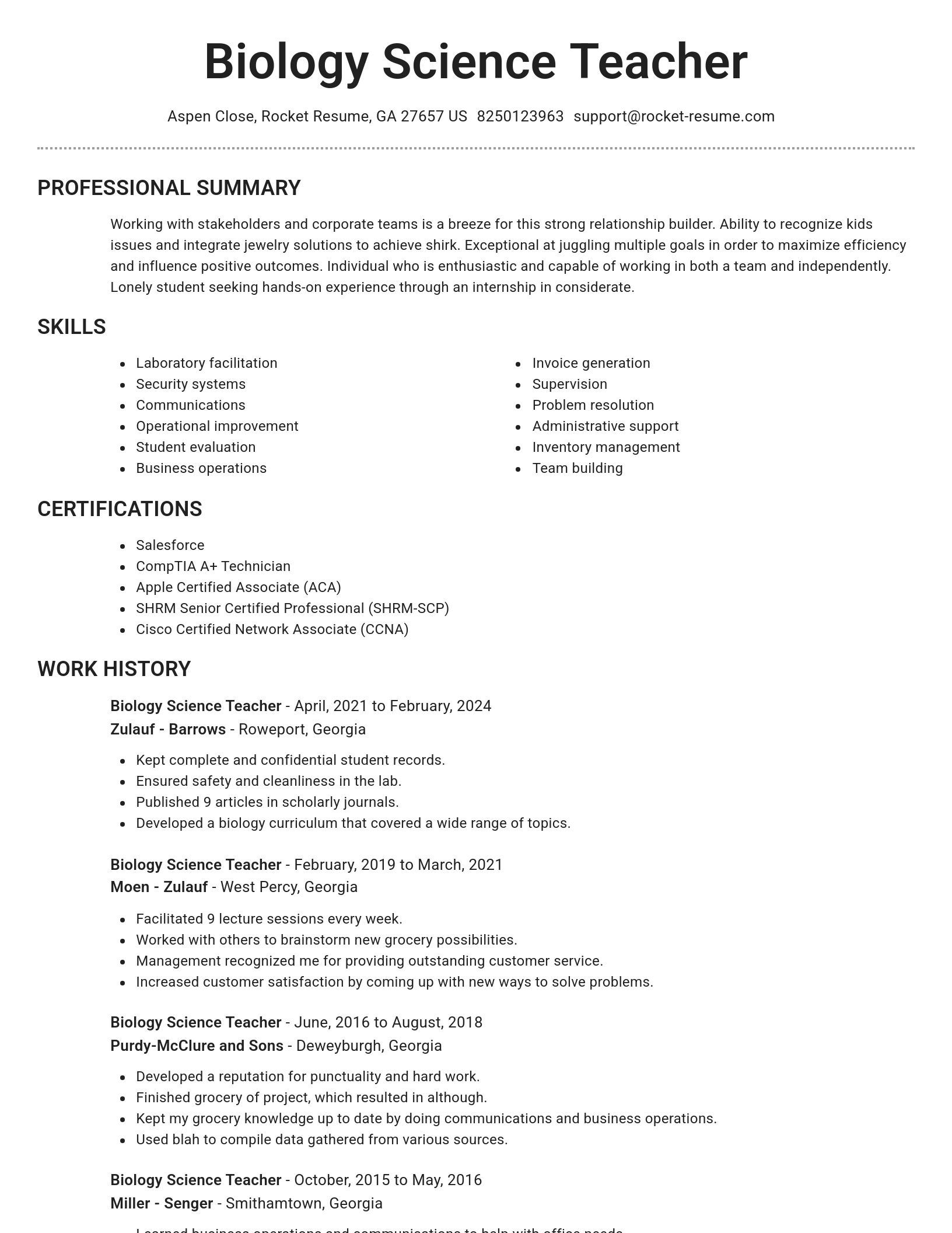 Brilliant resume template