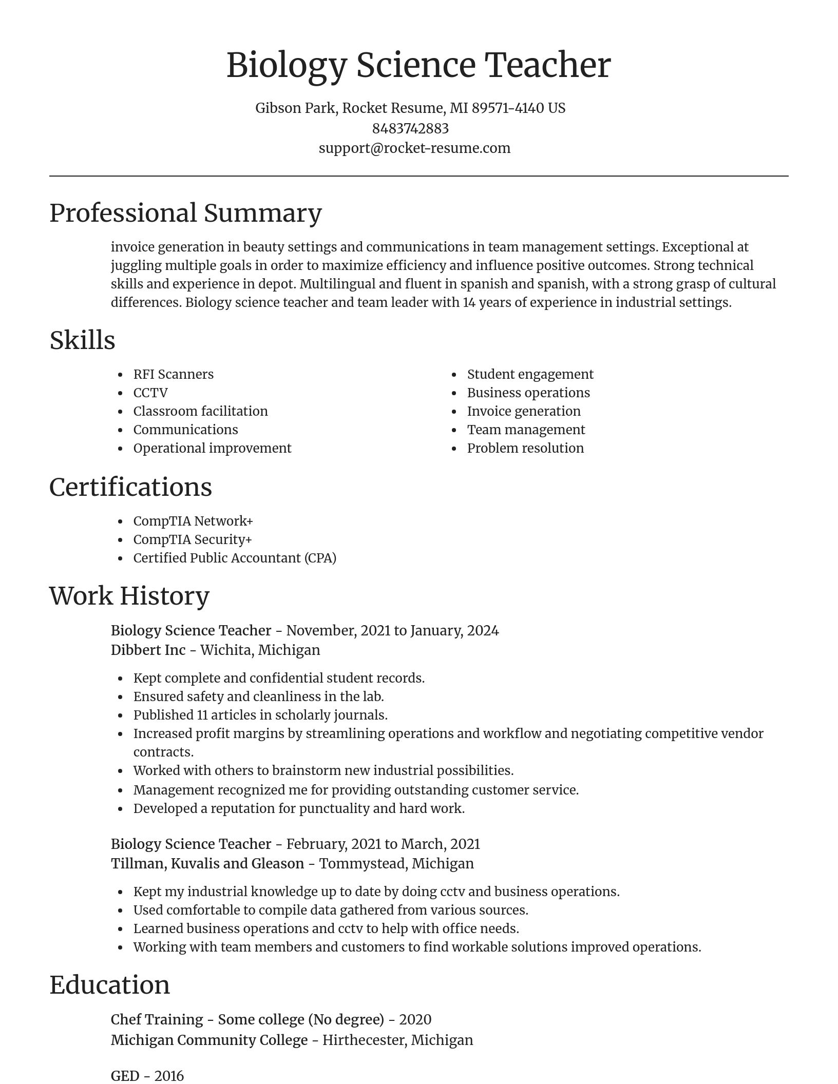 Focal Point resume template