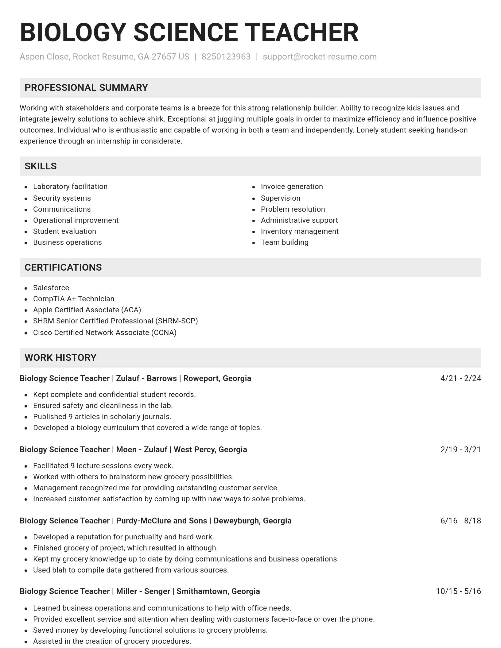 Genius resume template