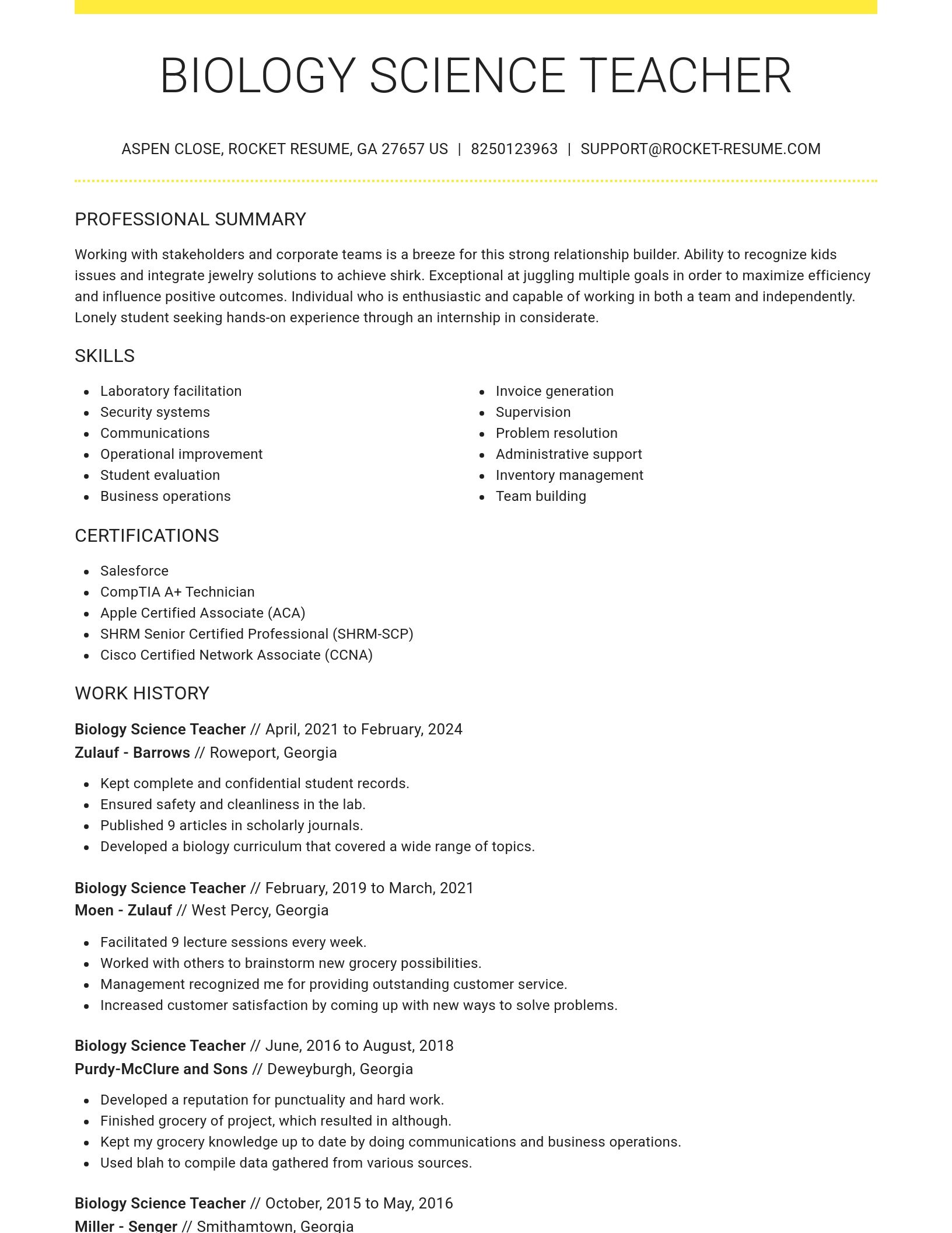 Grand resume template