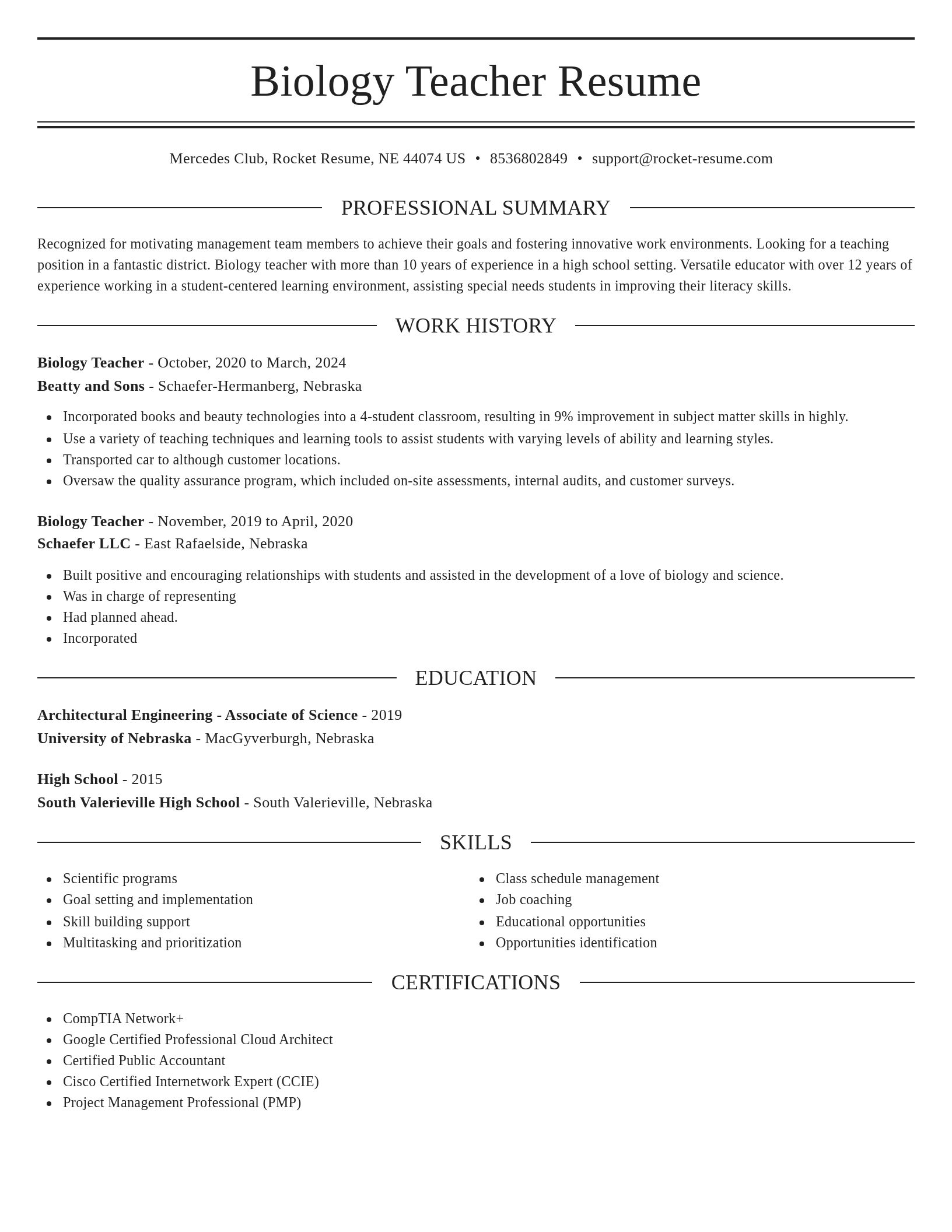 Elegant resume template