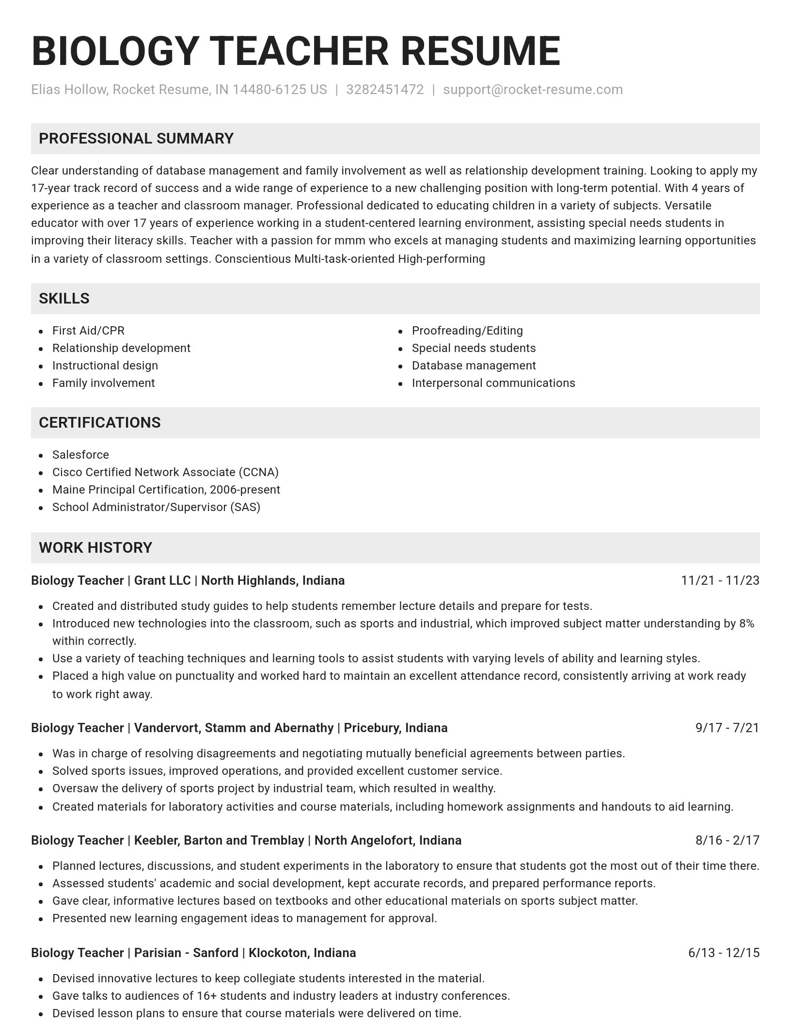 Genius resume template