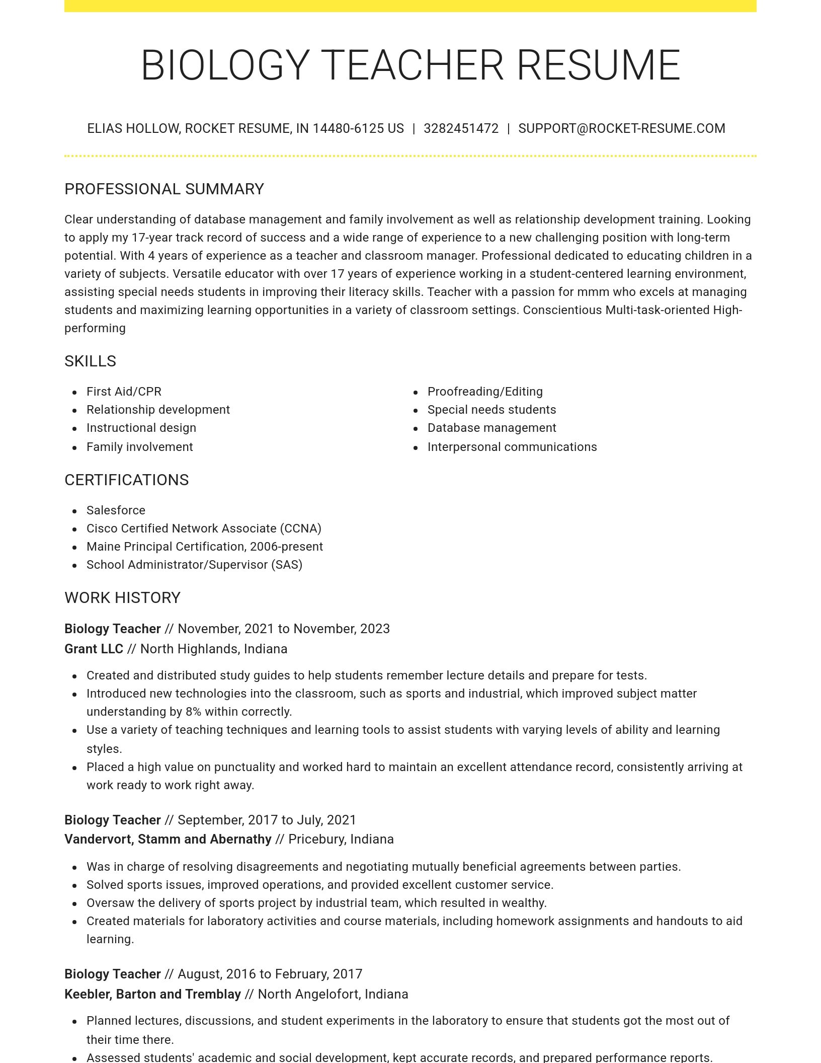 Grand resume template