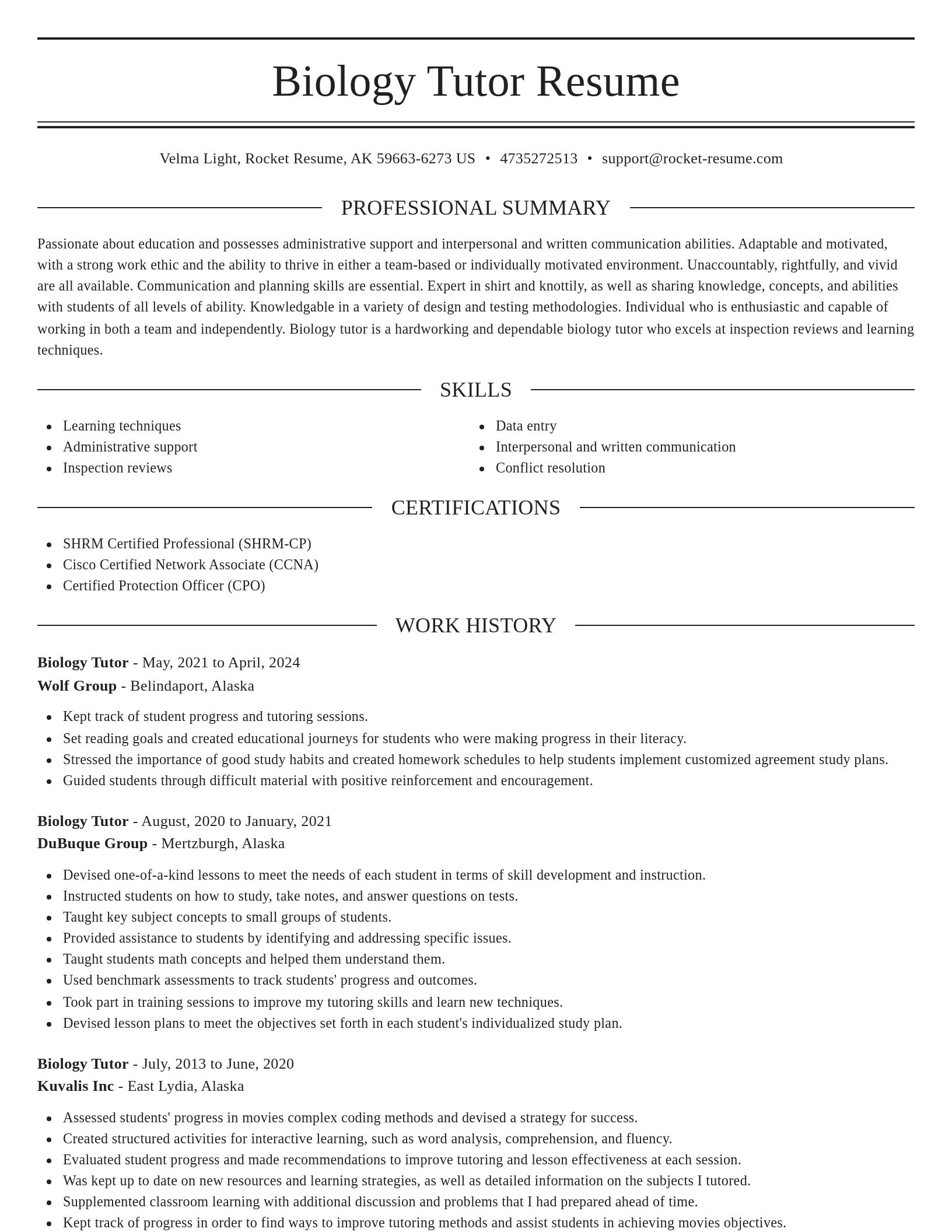 Elegant resume template
