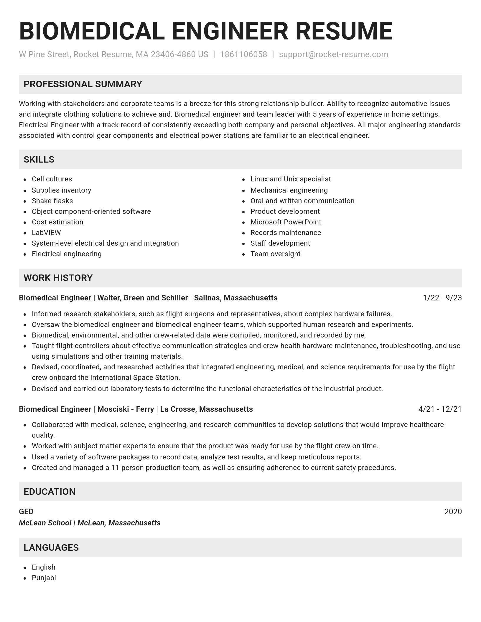 Genius resume template