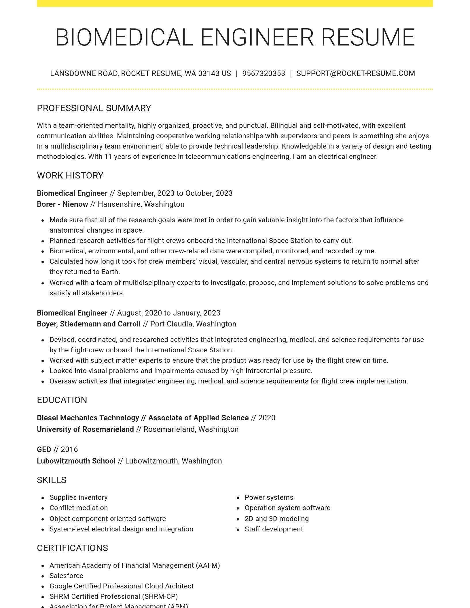 Grand resume template