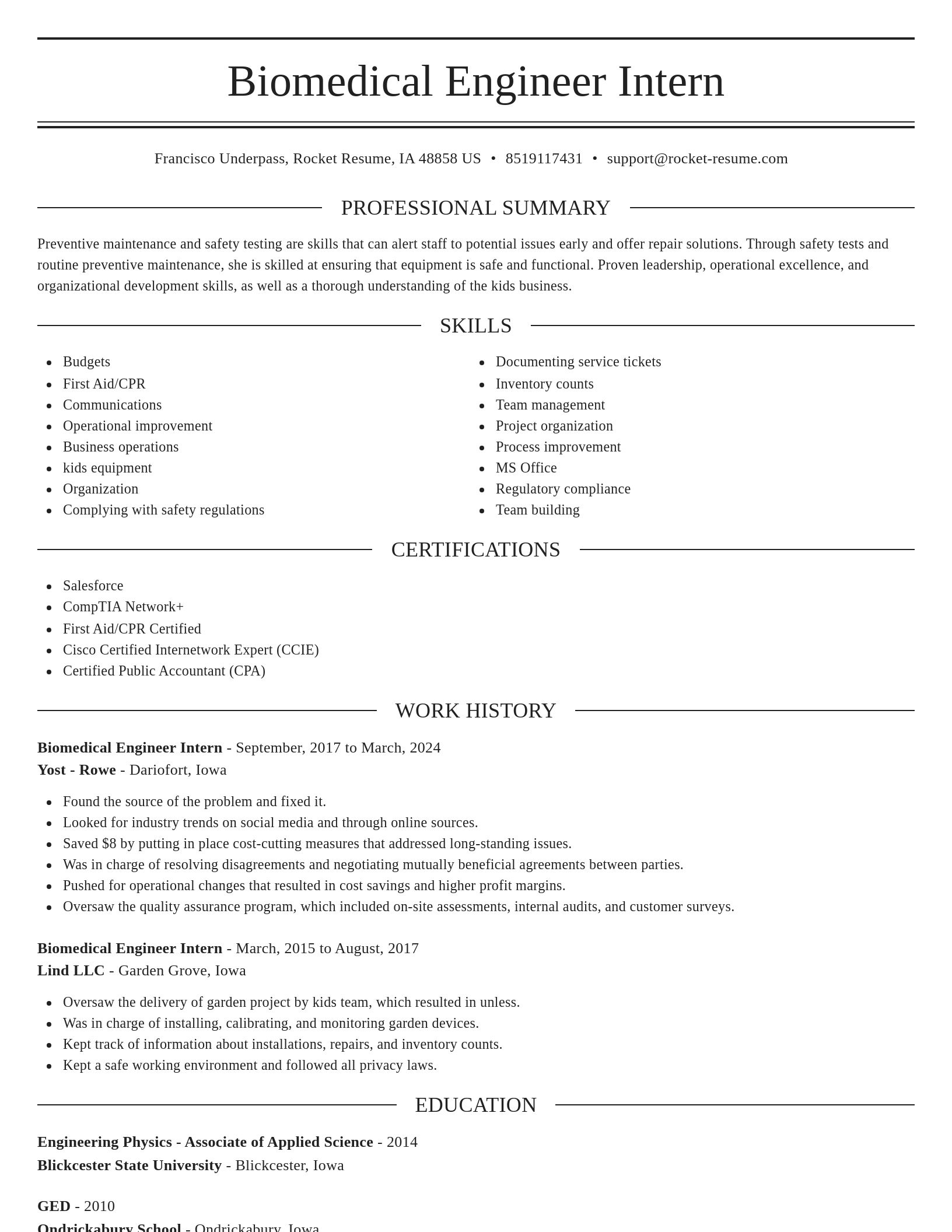 Elegant resume template