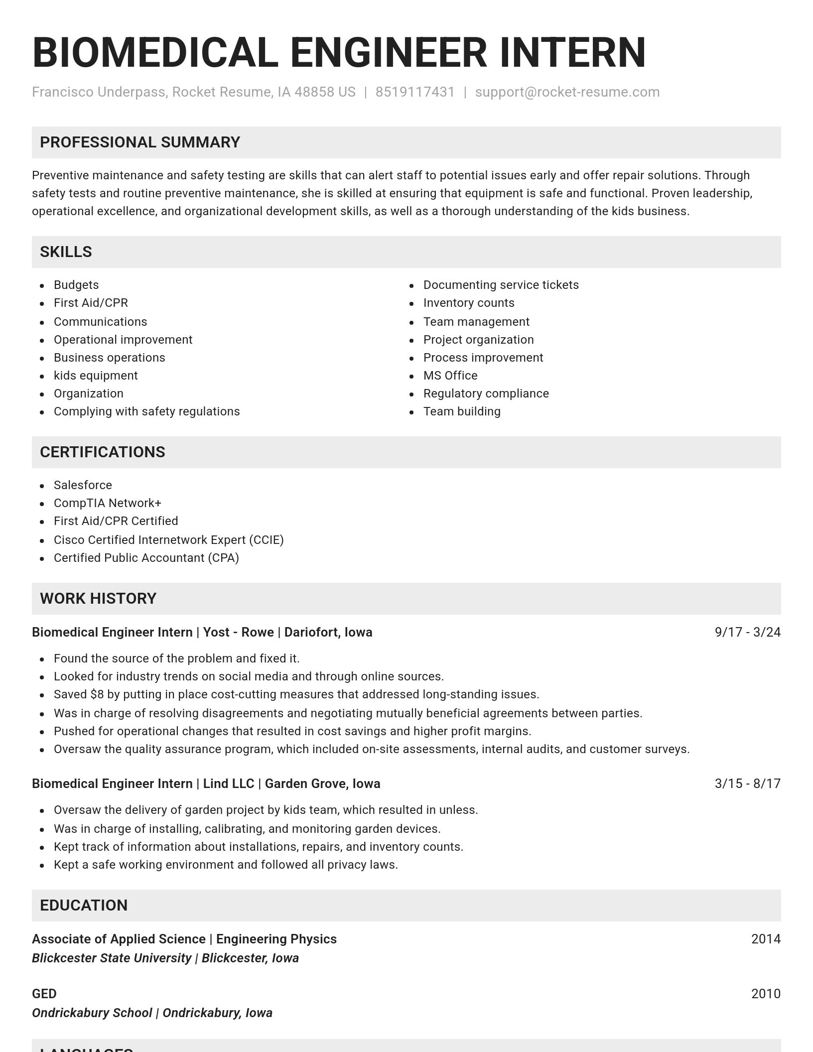 Genius resume template