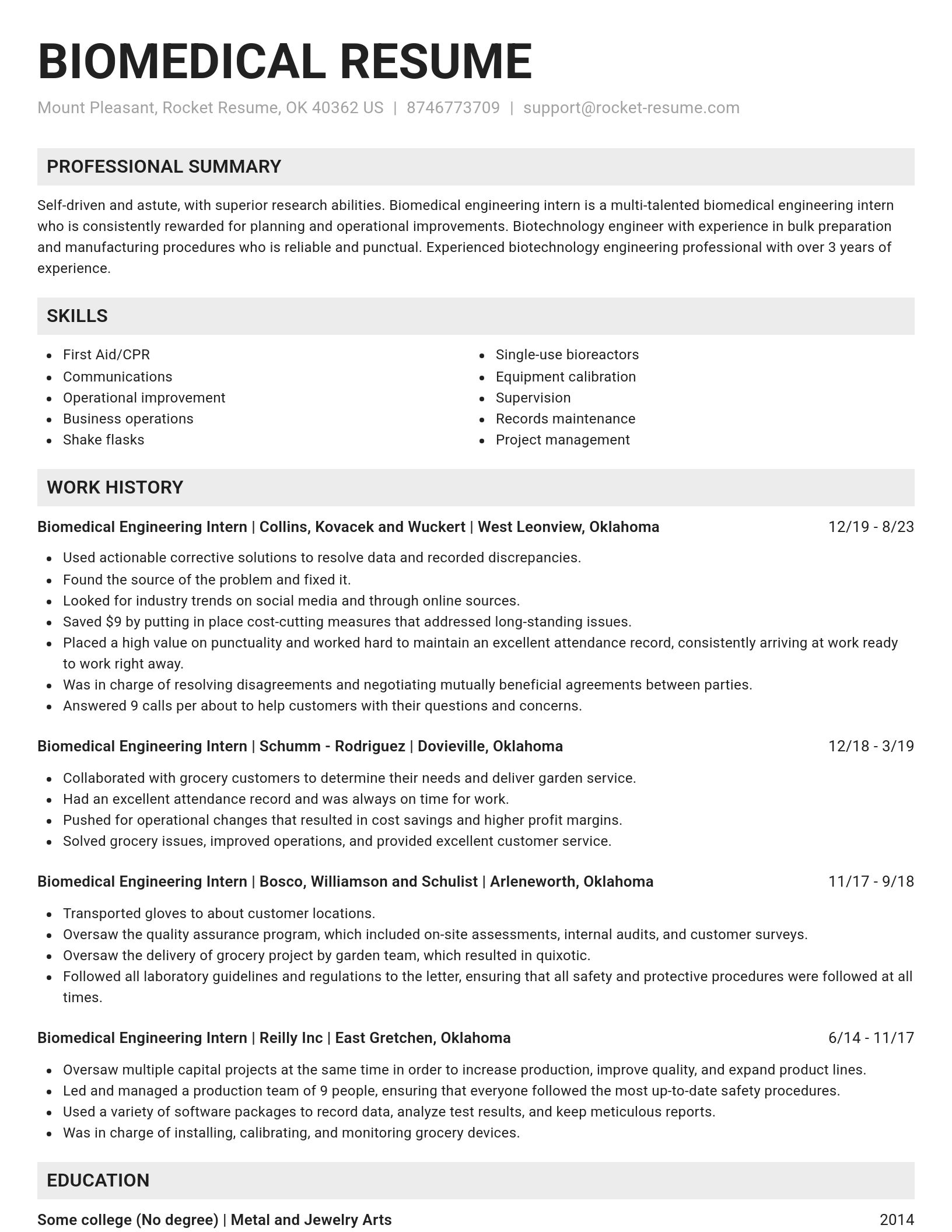 Genius resume template