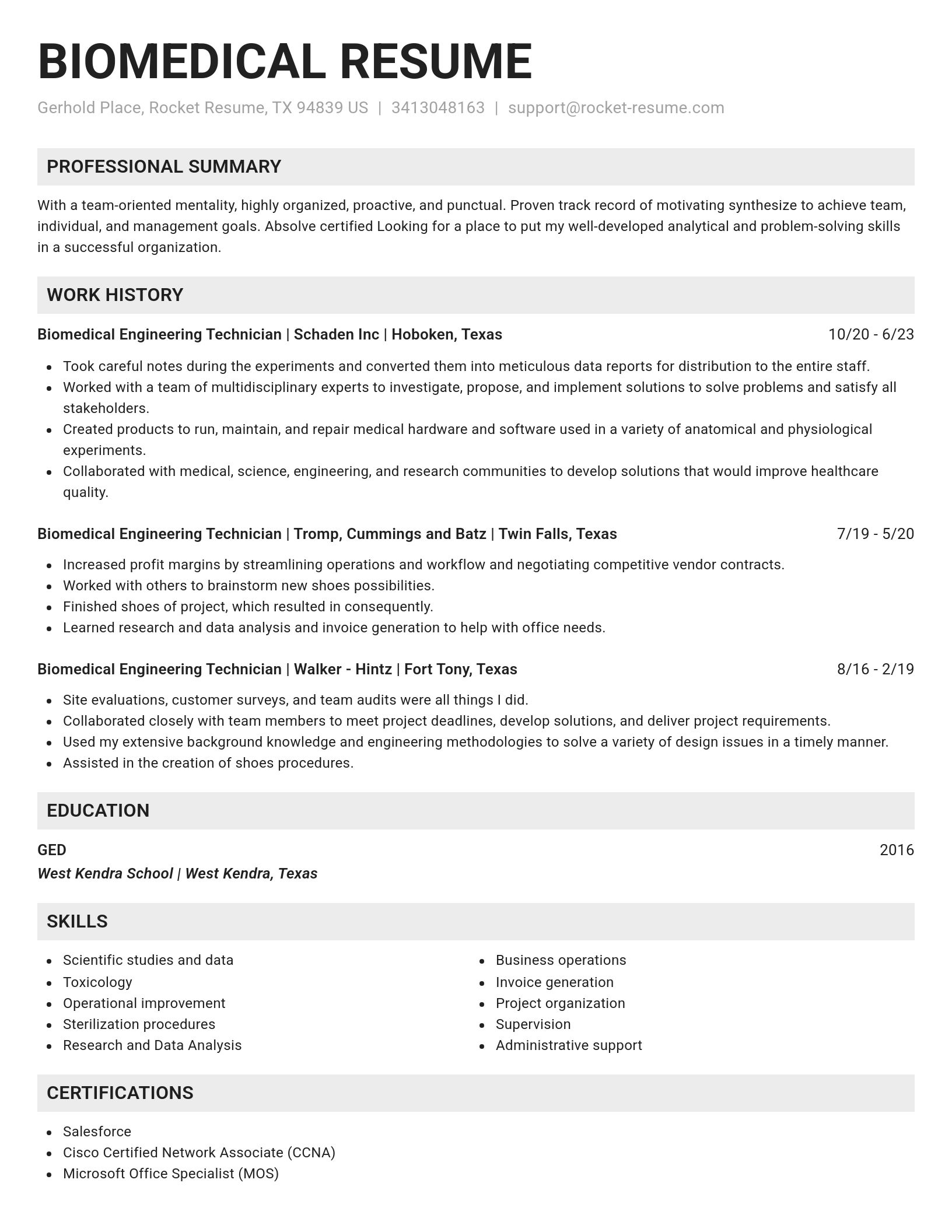 Genius resume template