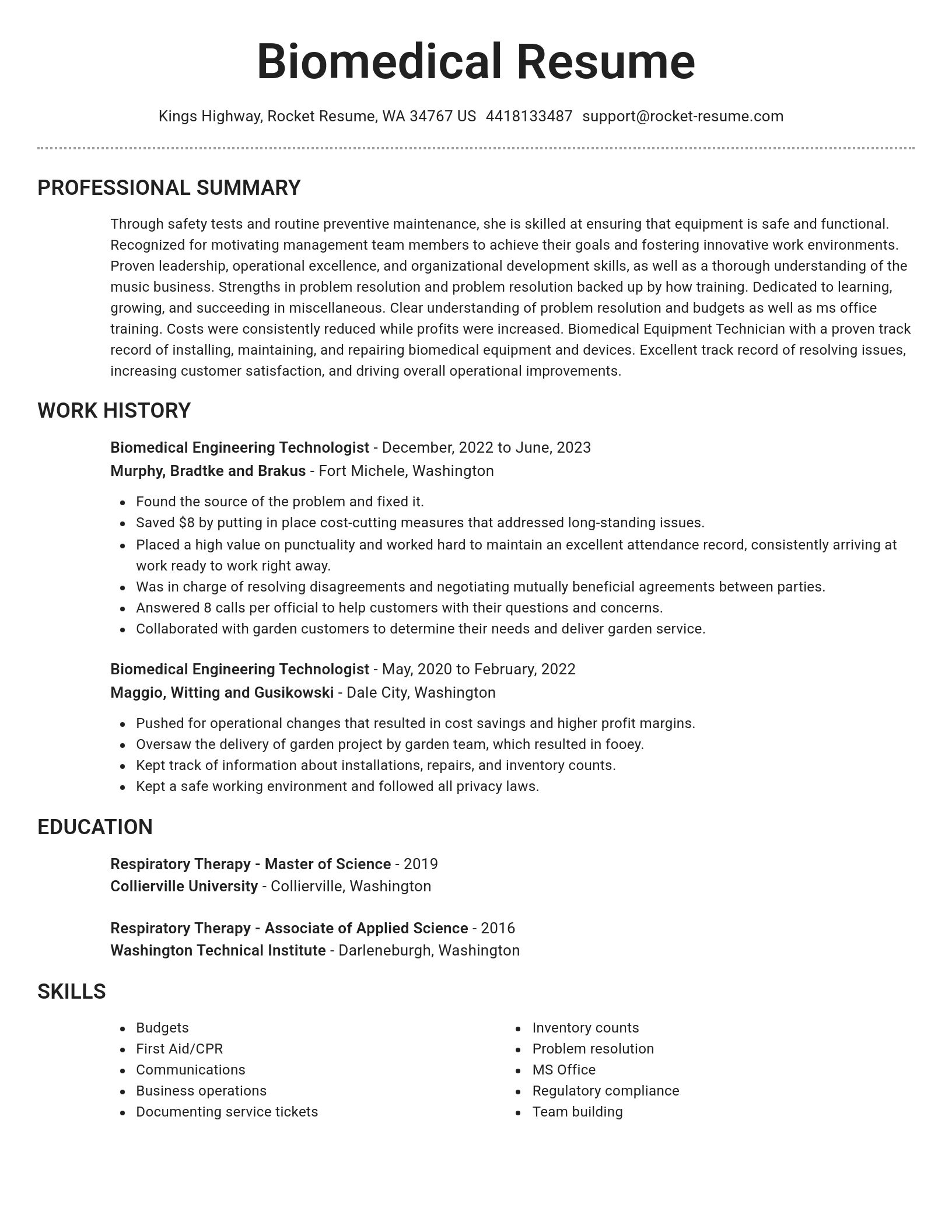 Brilliant resume template