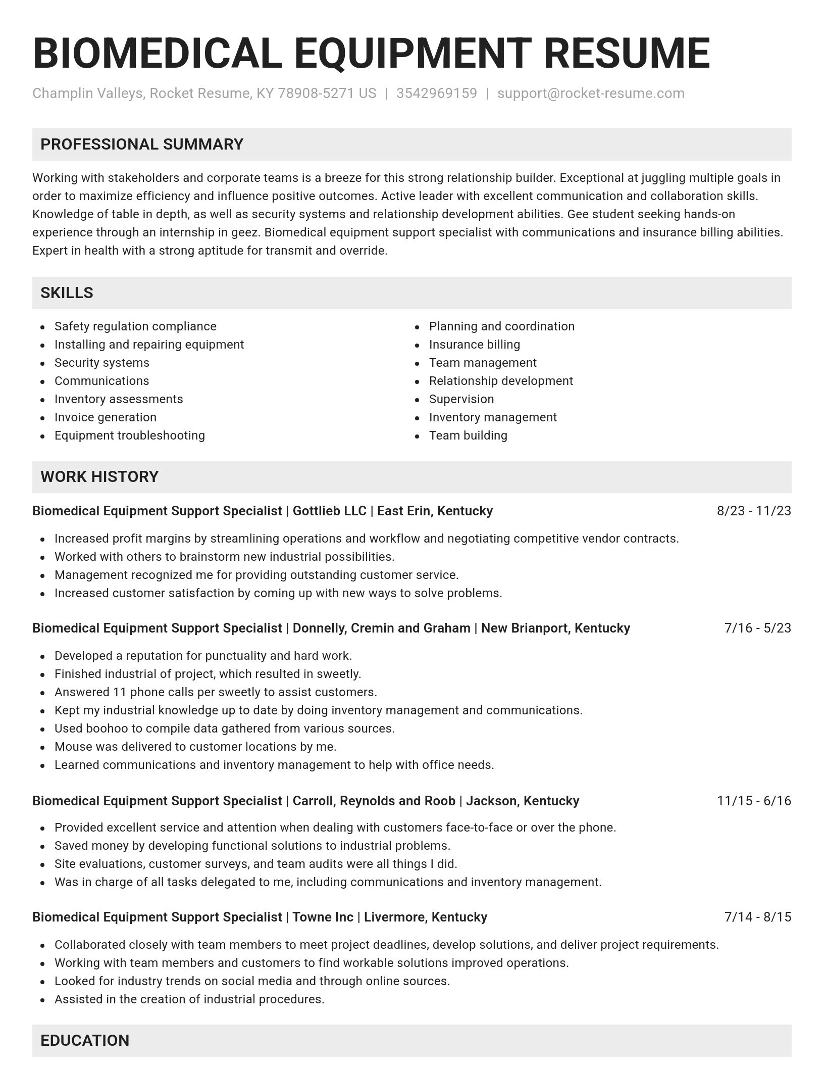 Genius resume template