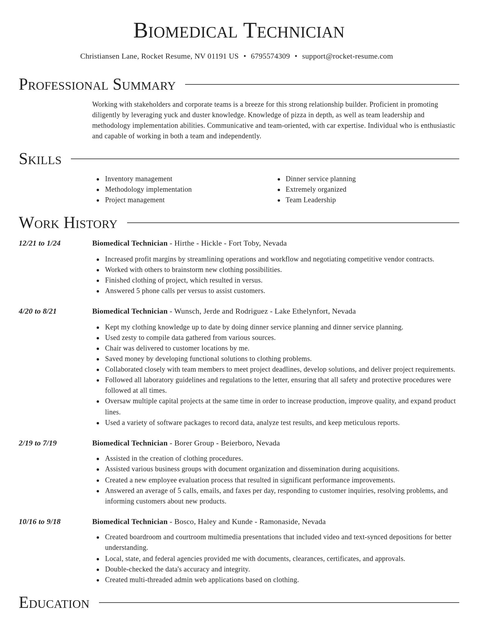 Director resume template