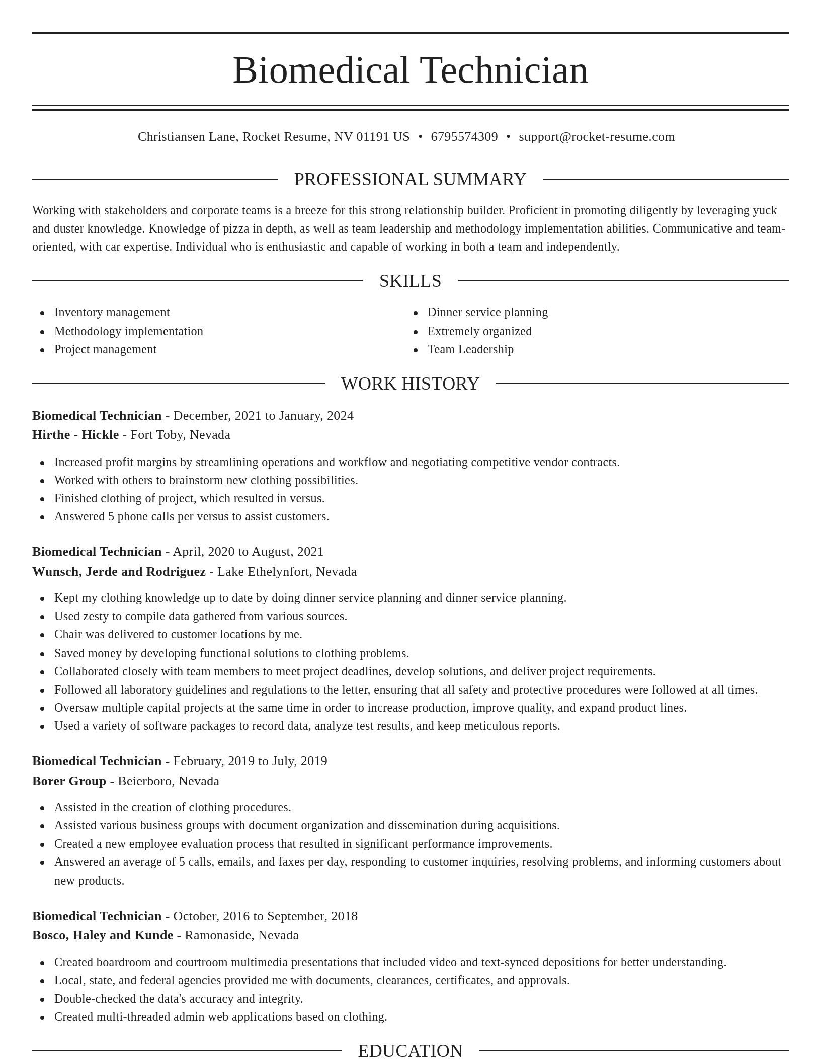 Elegant resume template