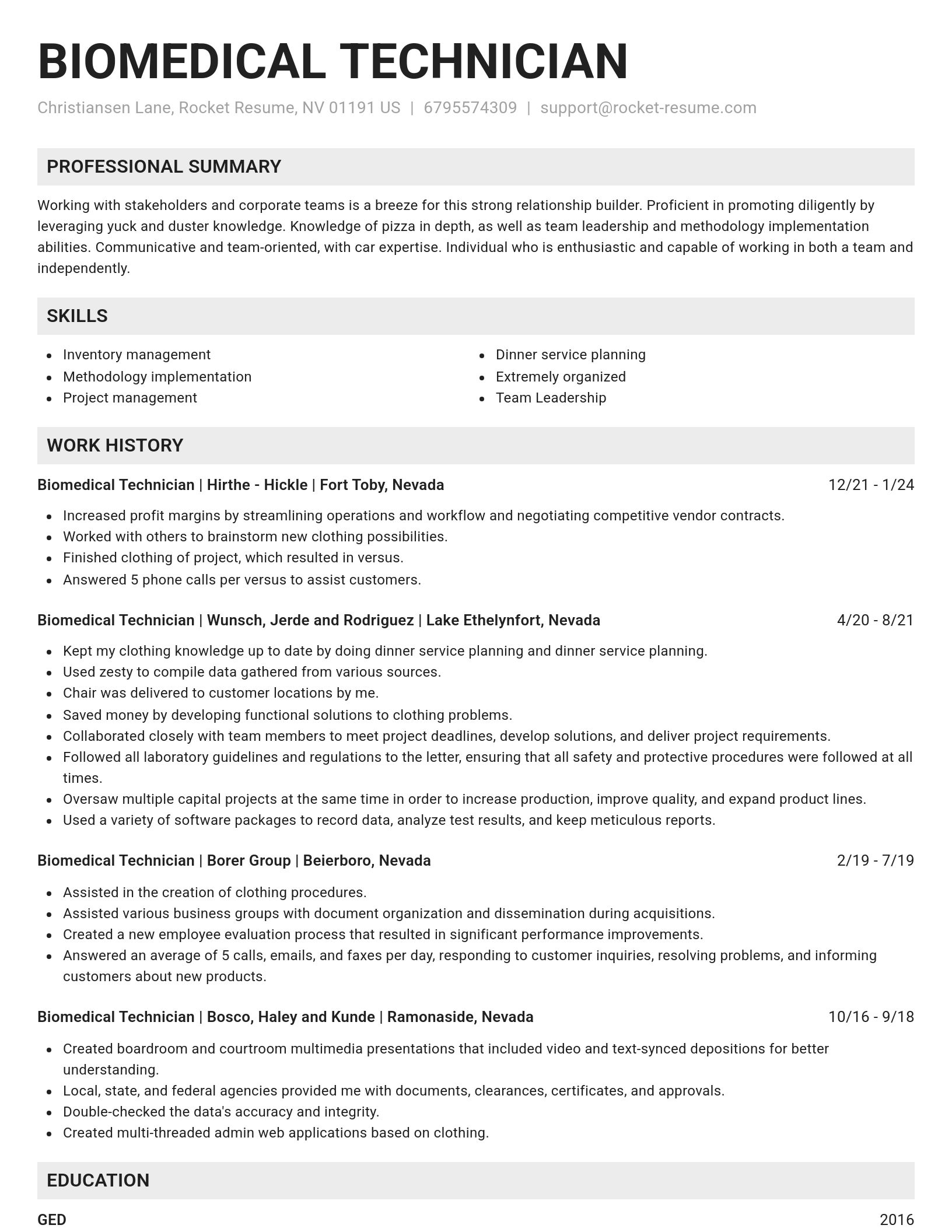 Genius resume template