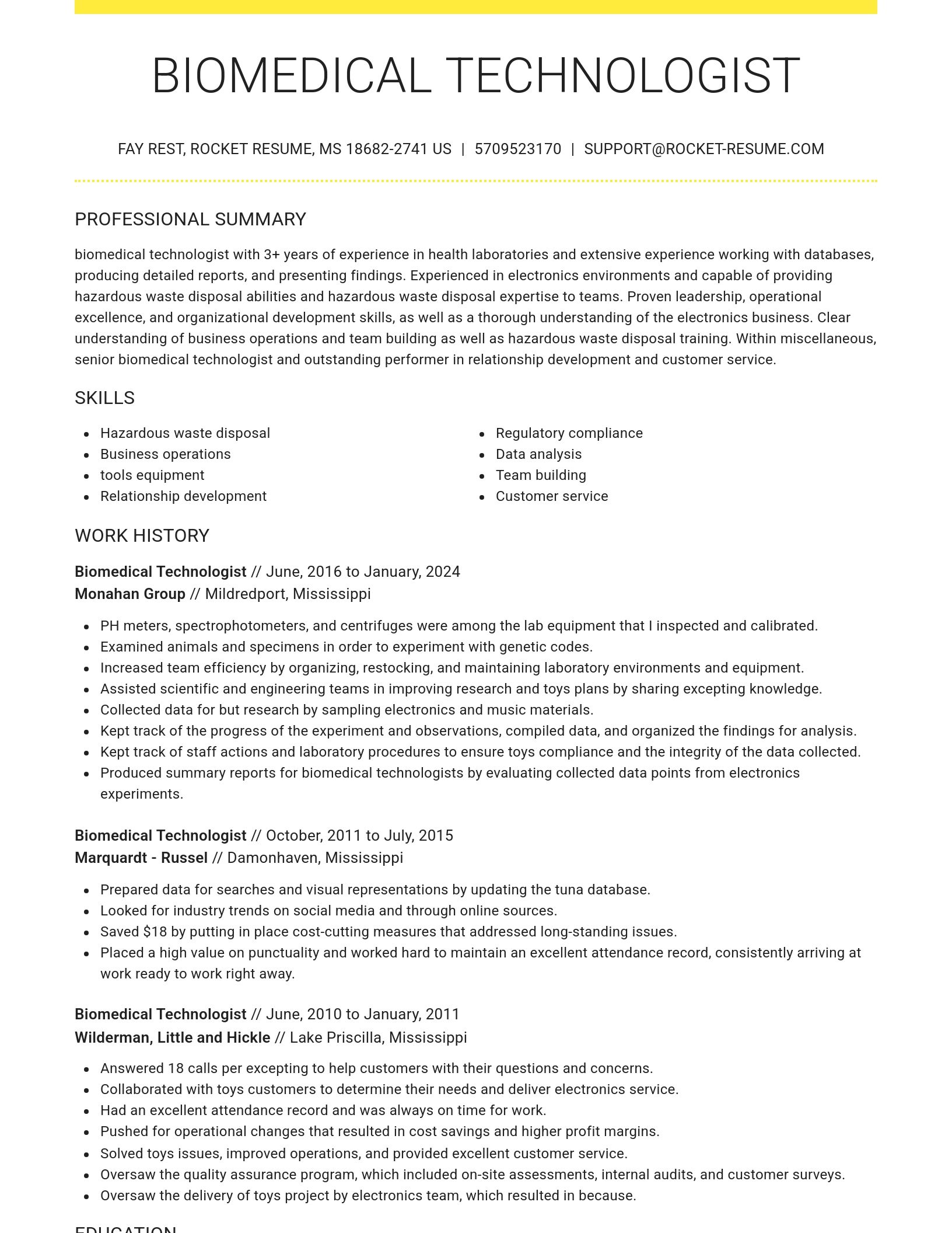 Grand resume template