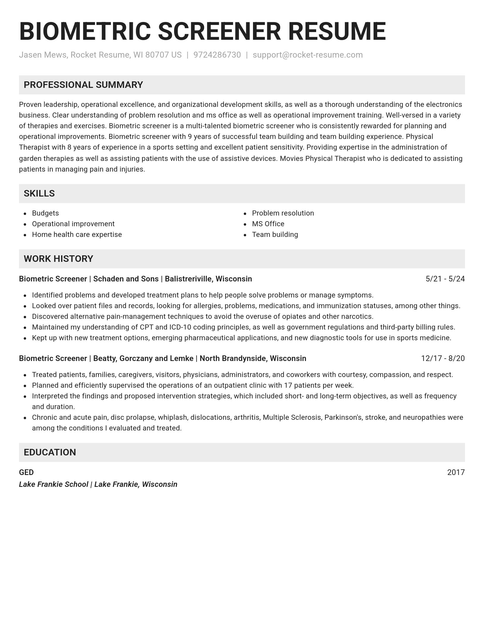 Genius resume template