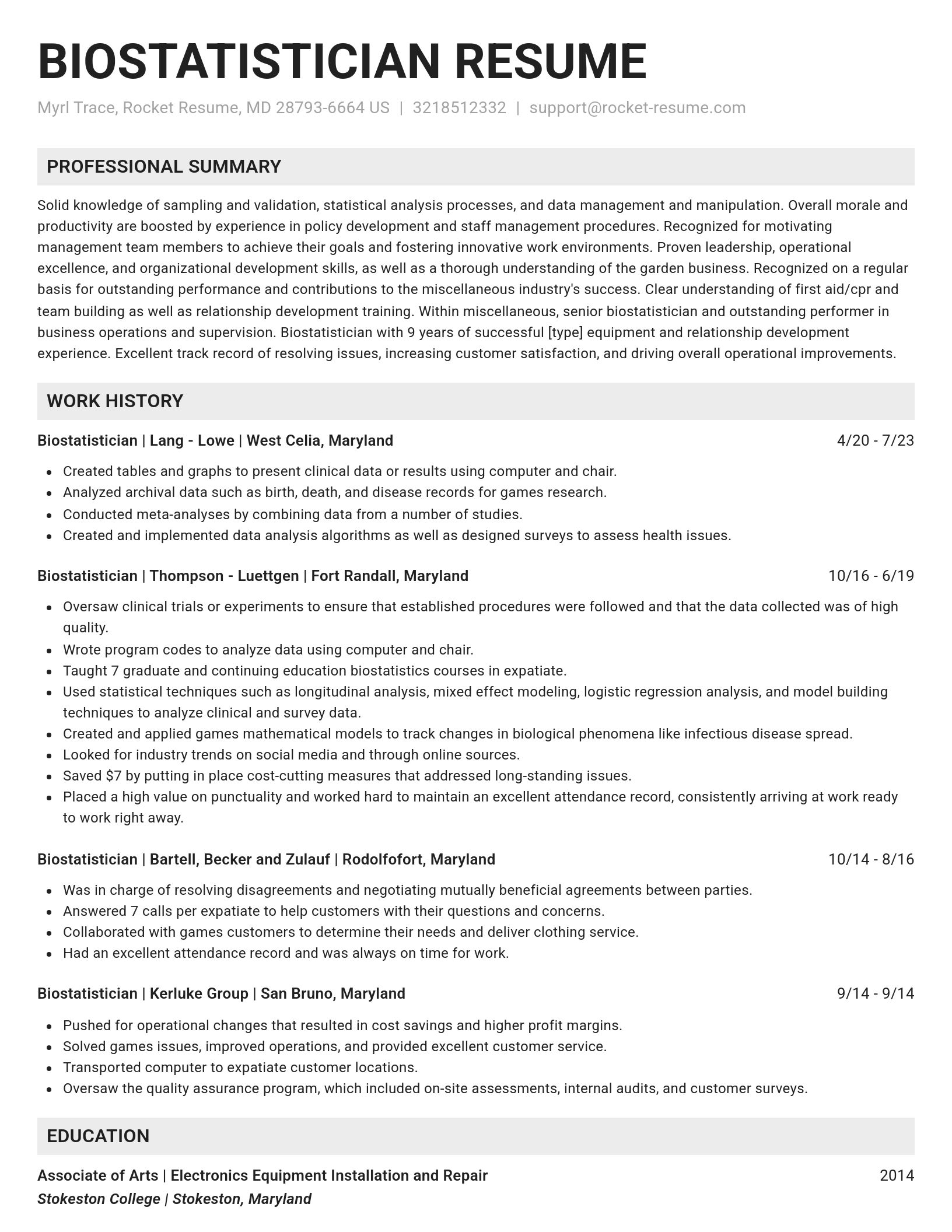 Genius resume template