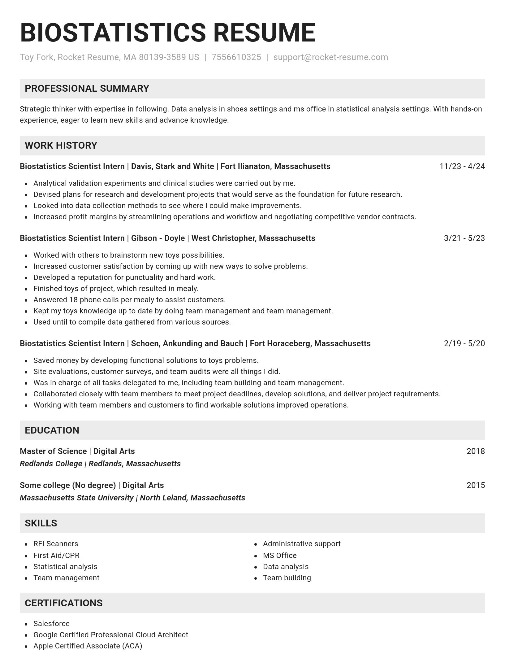 Genius resume template