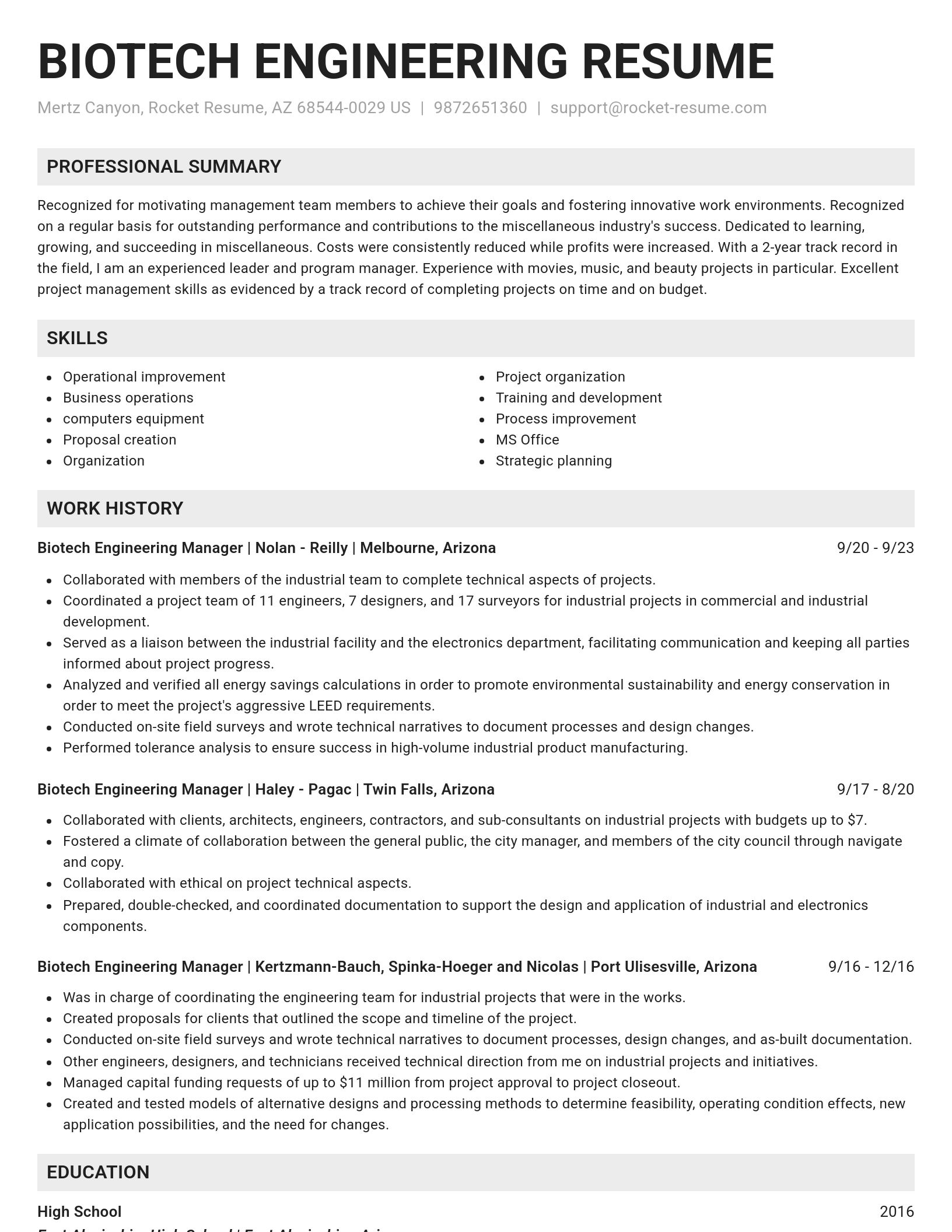 Genius resume template