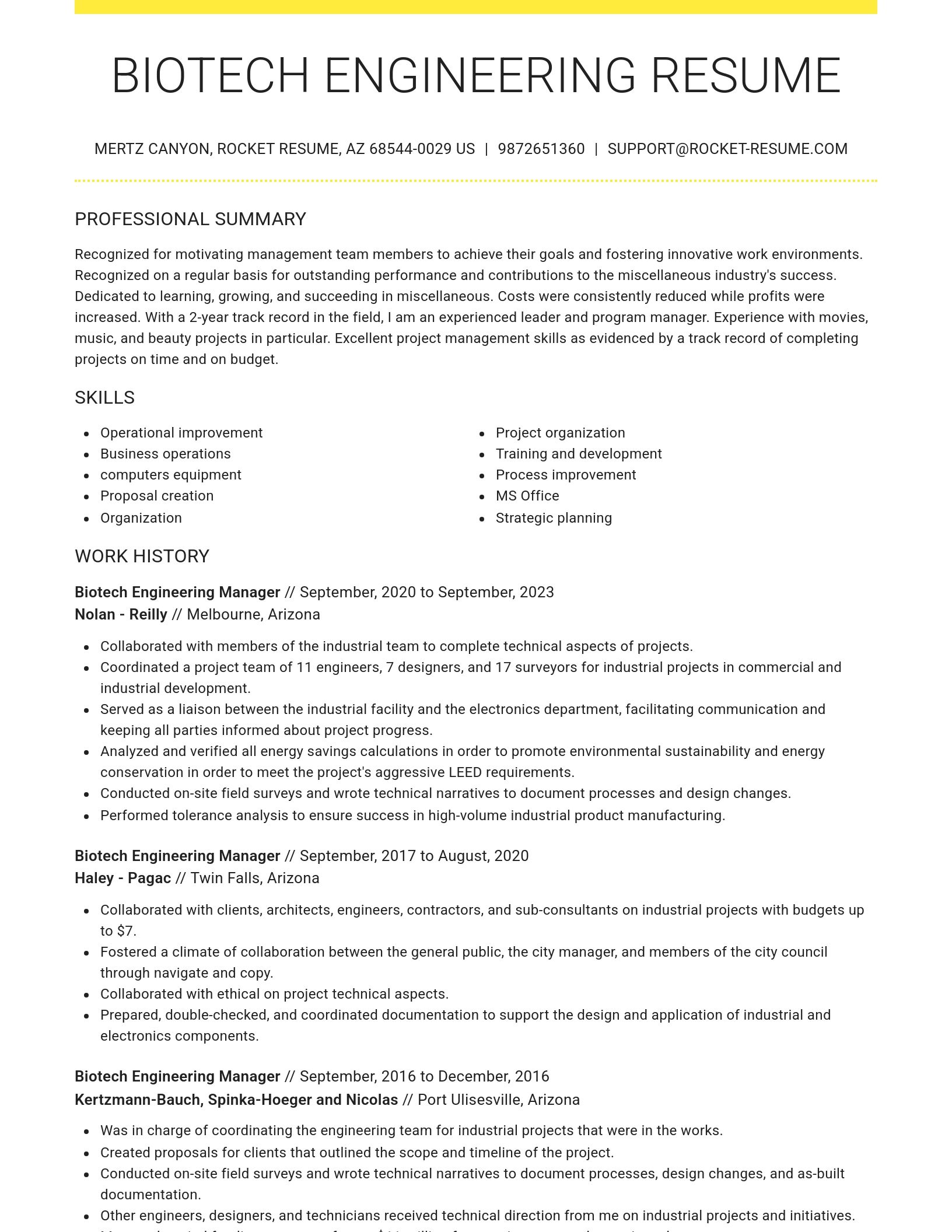 Grand resume template
