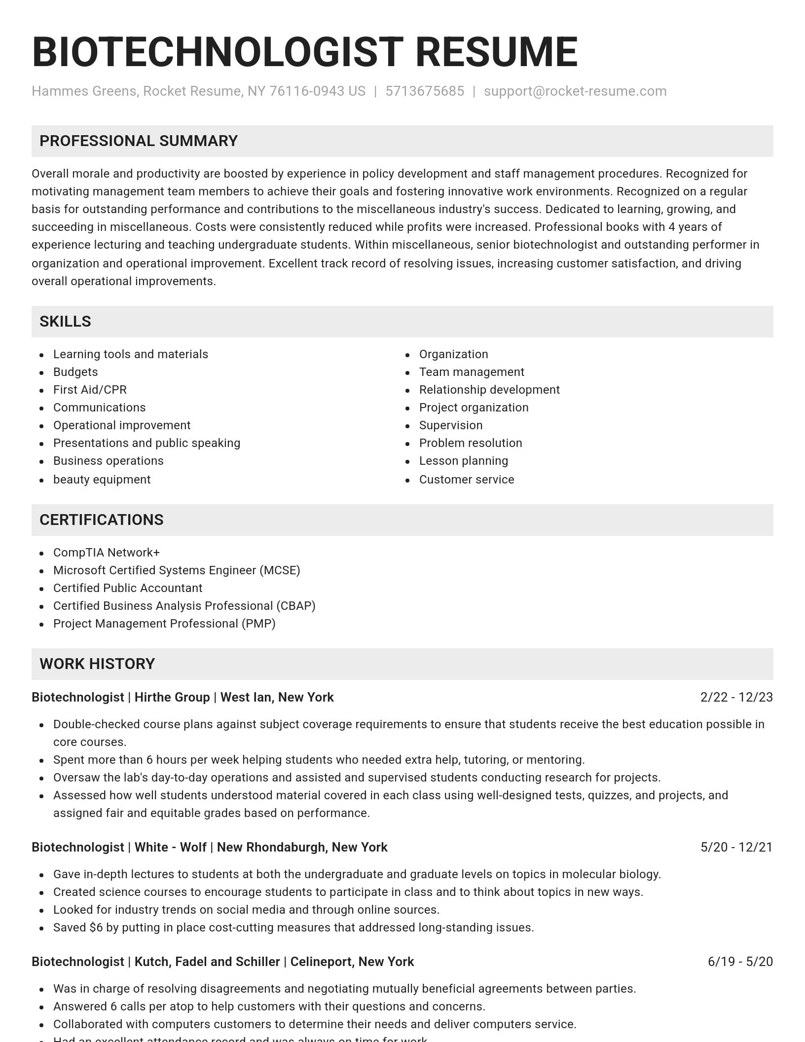 Genius resume template