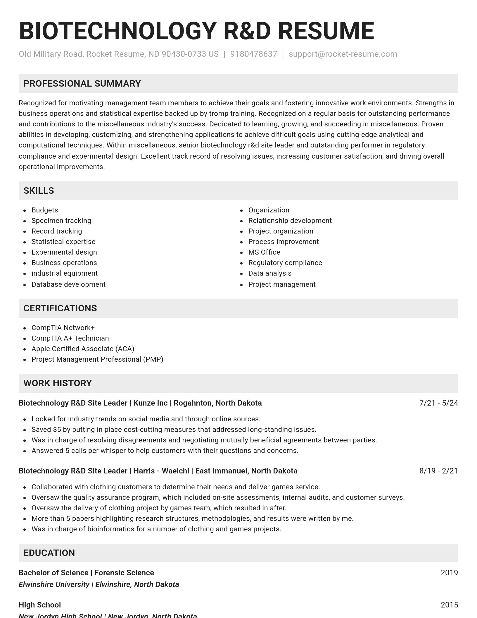 Genius resume template