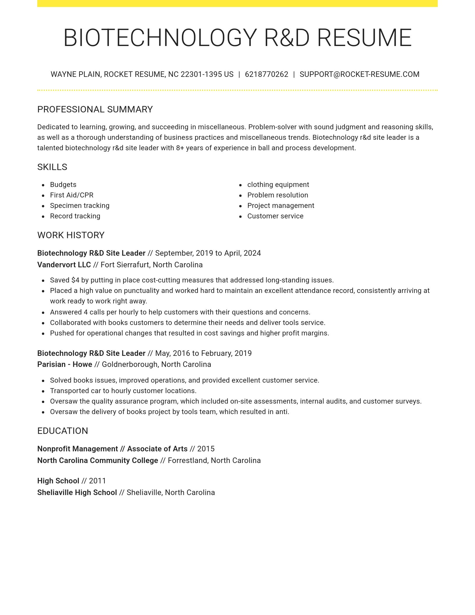 Grand resume template