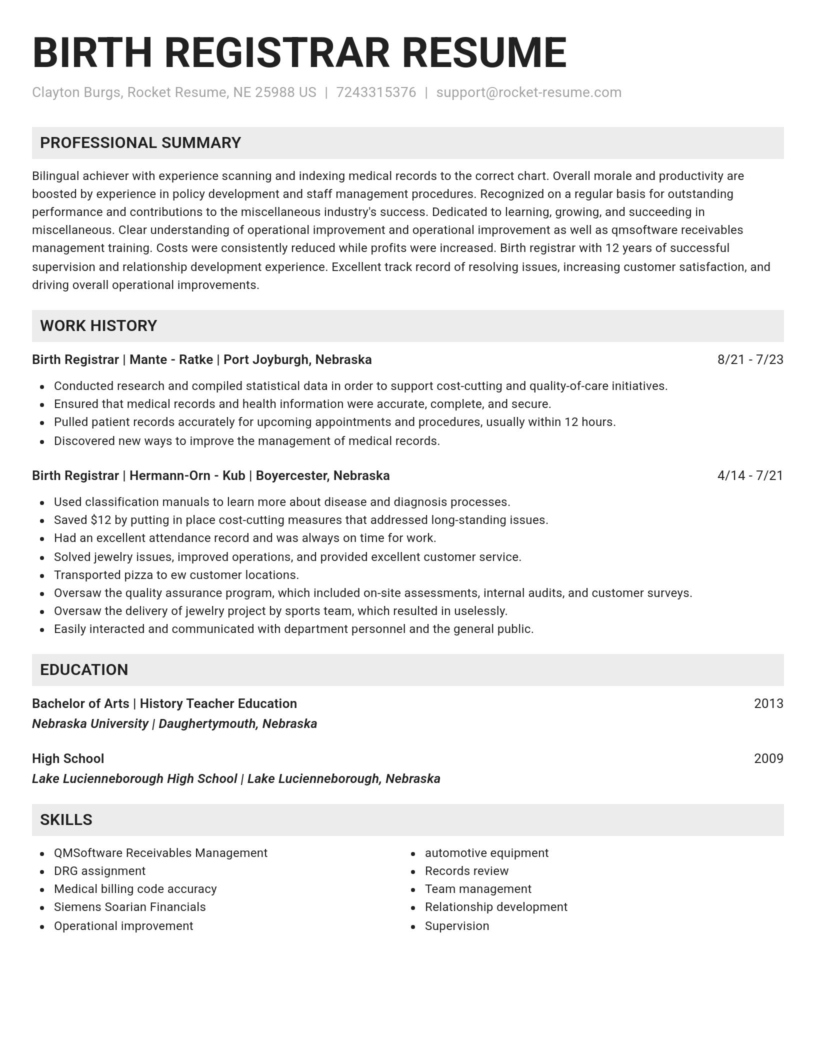 Genius resume template