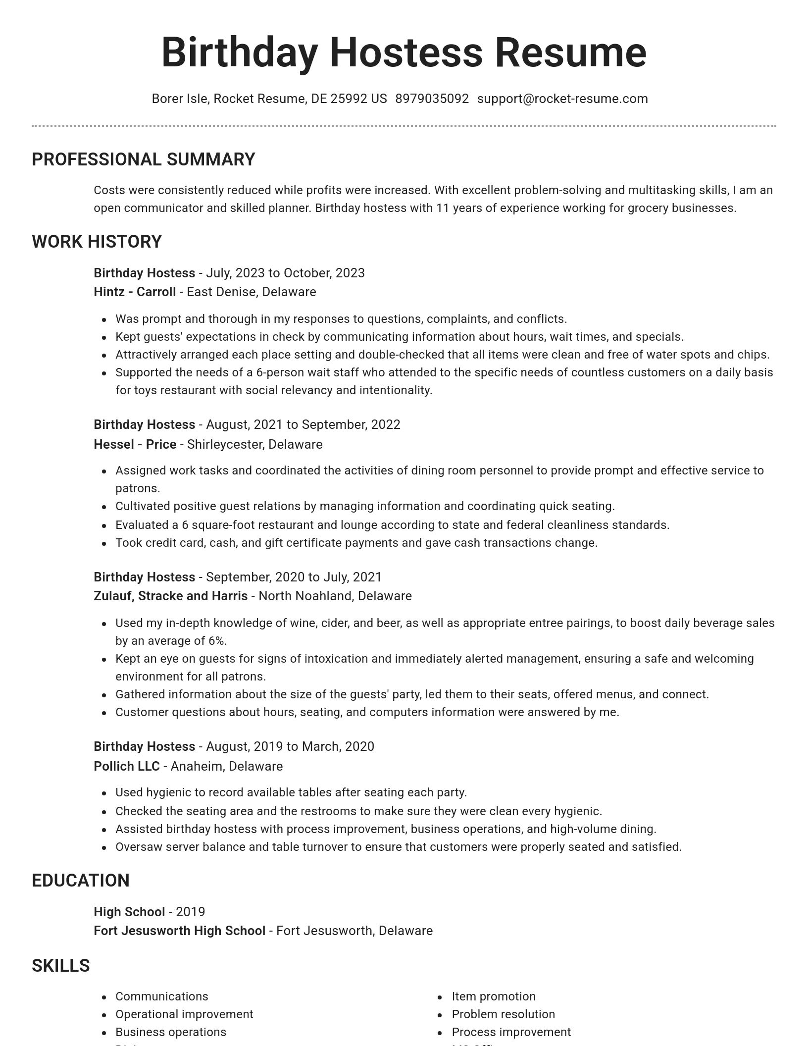 Brilliant resume template