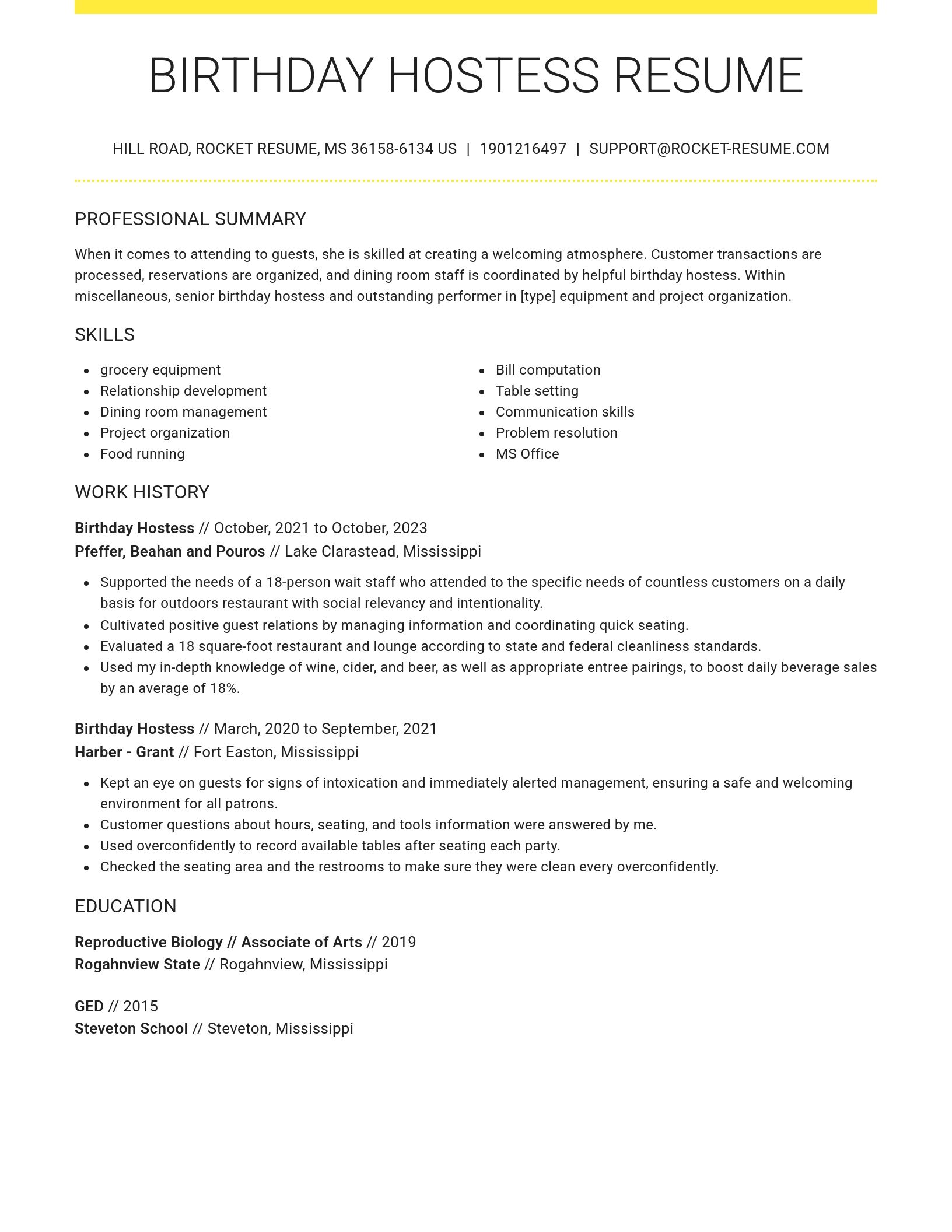 Grand resume template