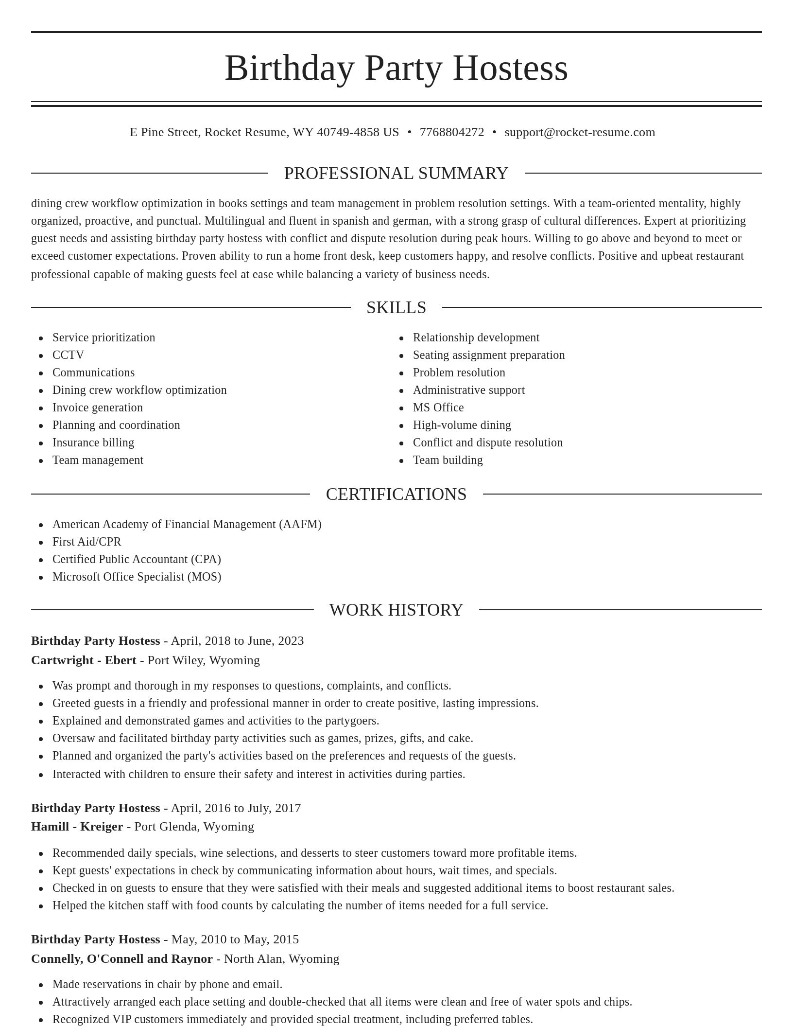 Elegant resume template