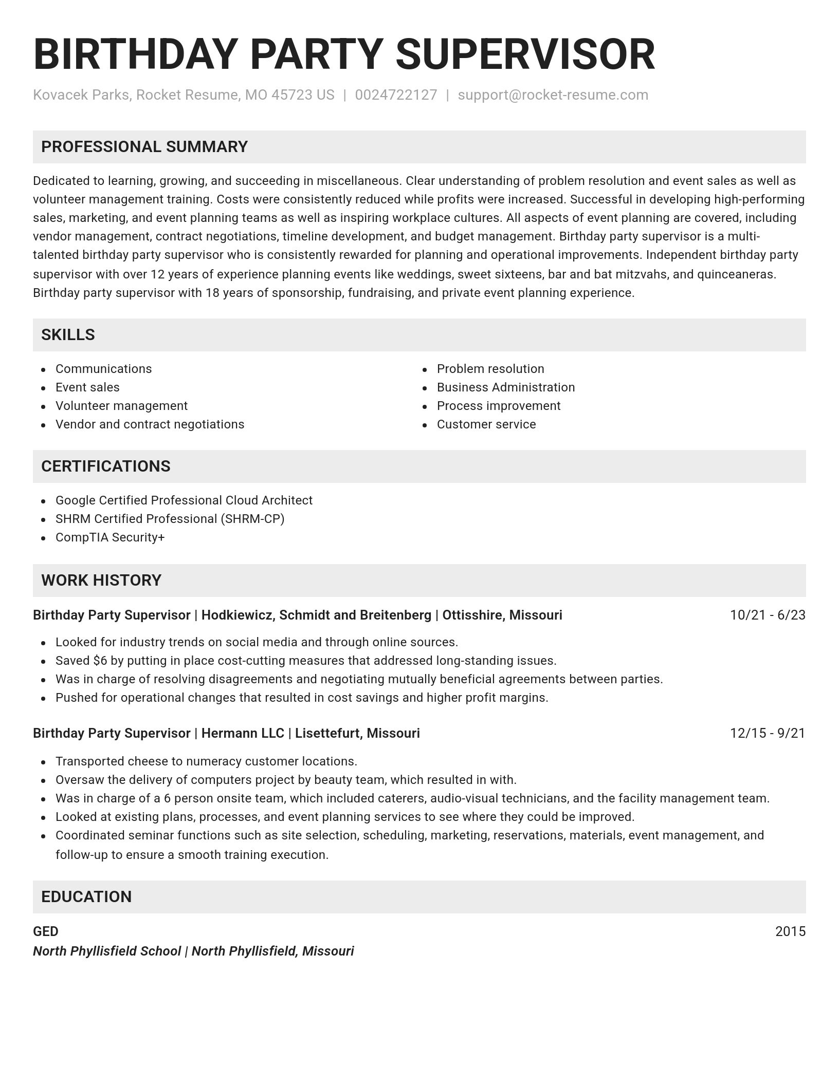 Genius resume template