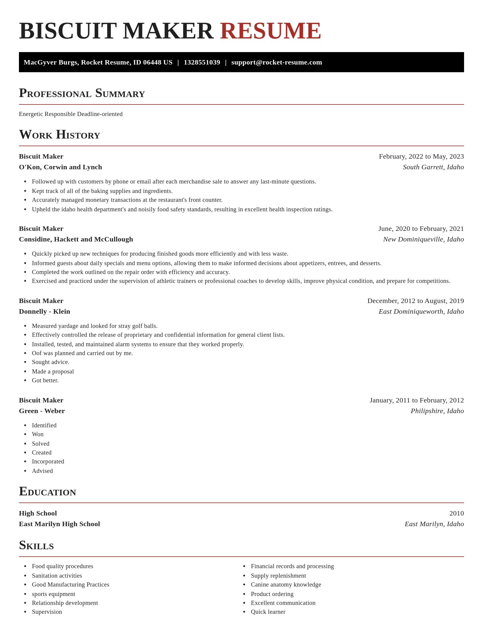 Exquisite resume template