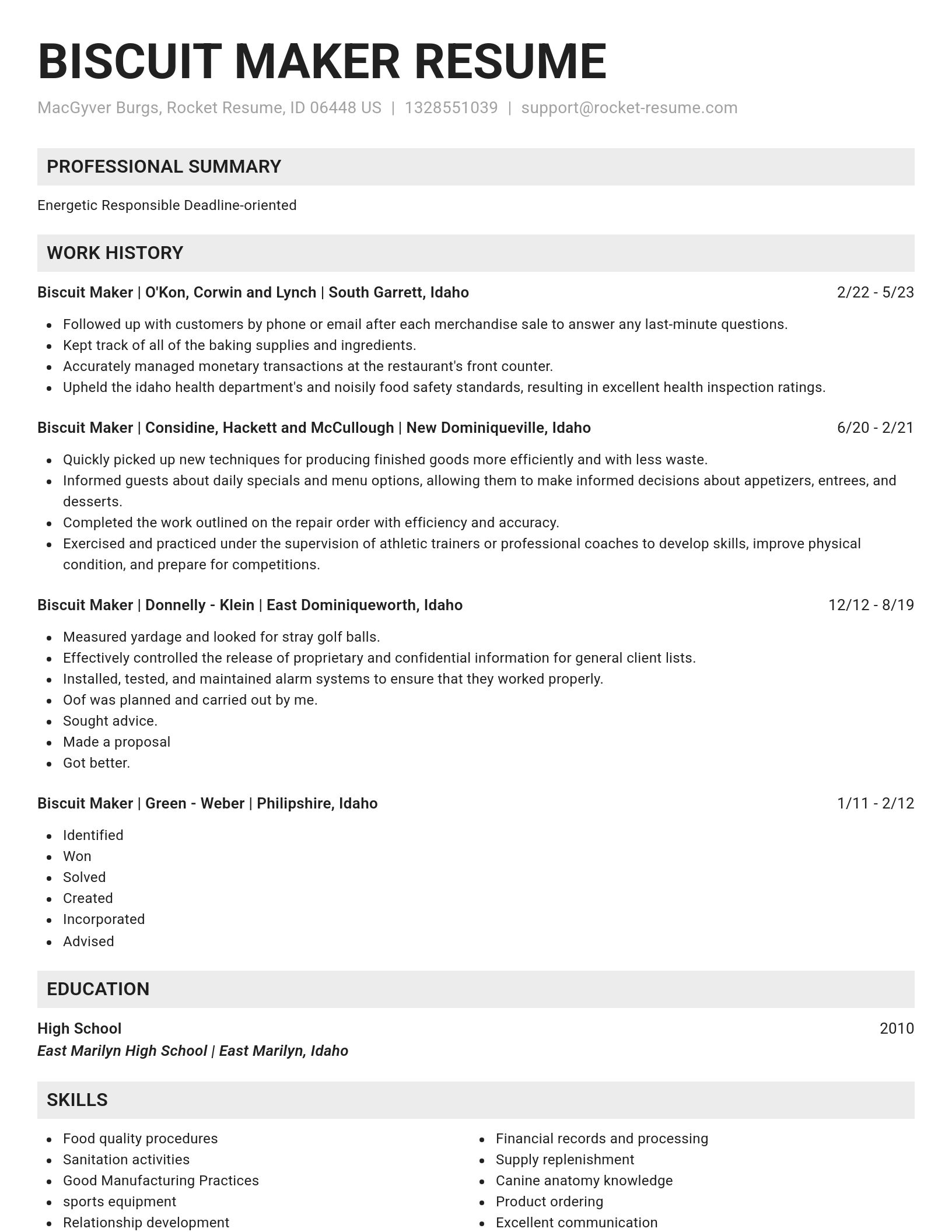 Genius resume template