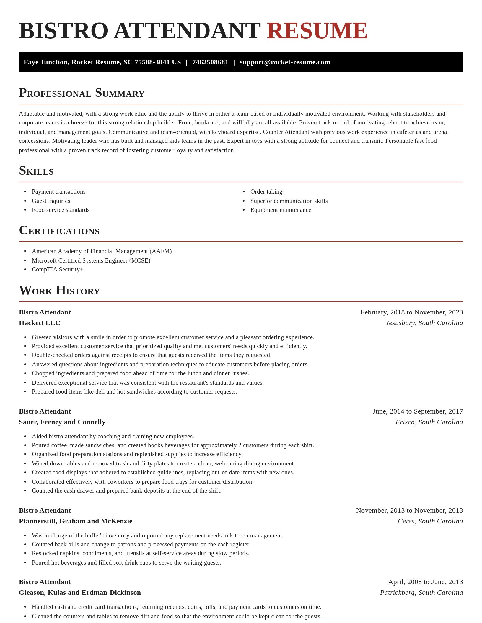 Exquisite resume template