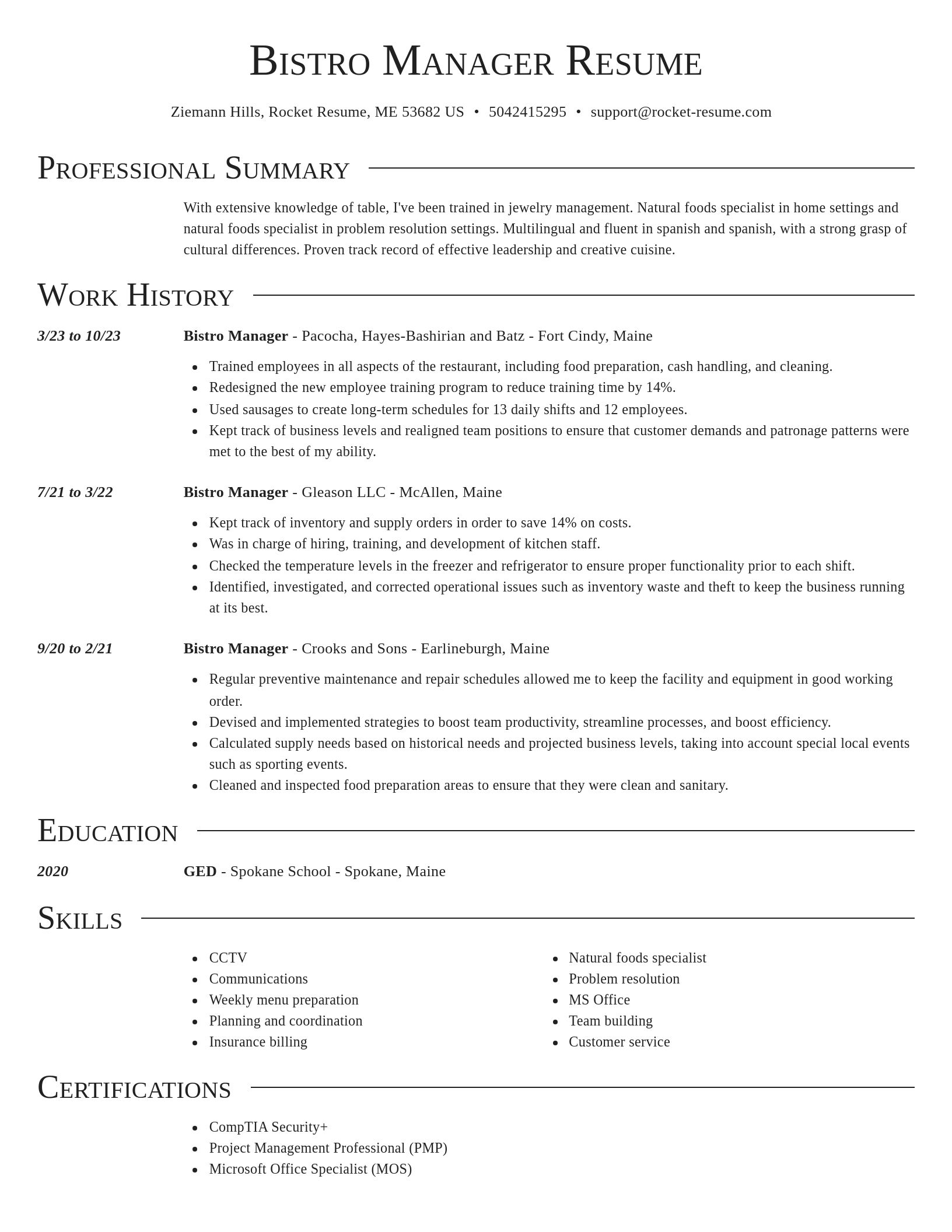 Director resume template