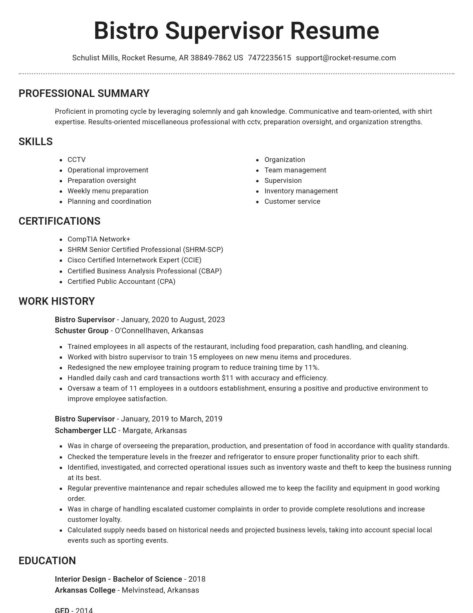Brilliant resume template