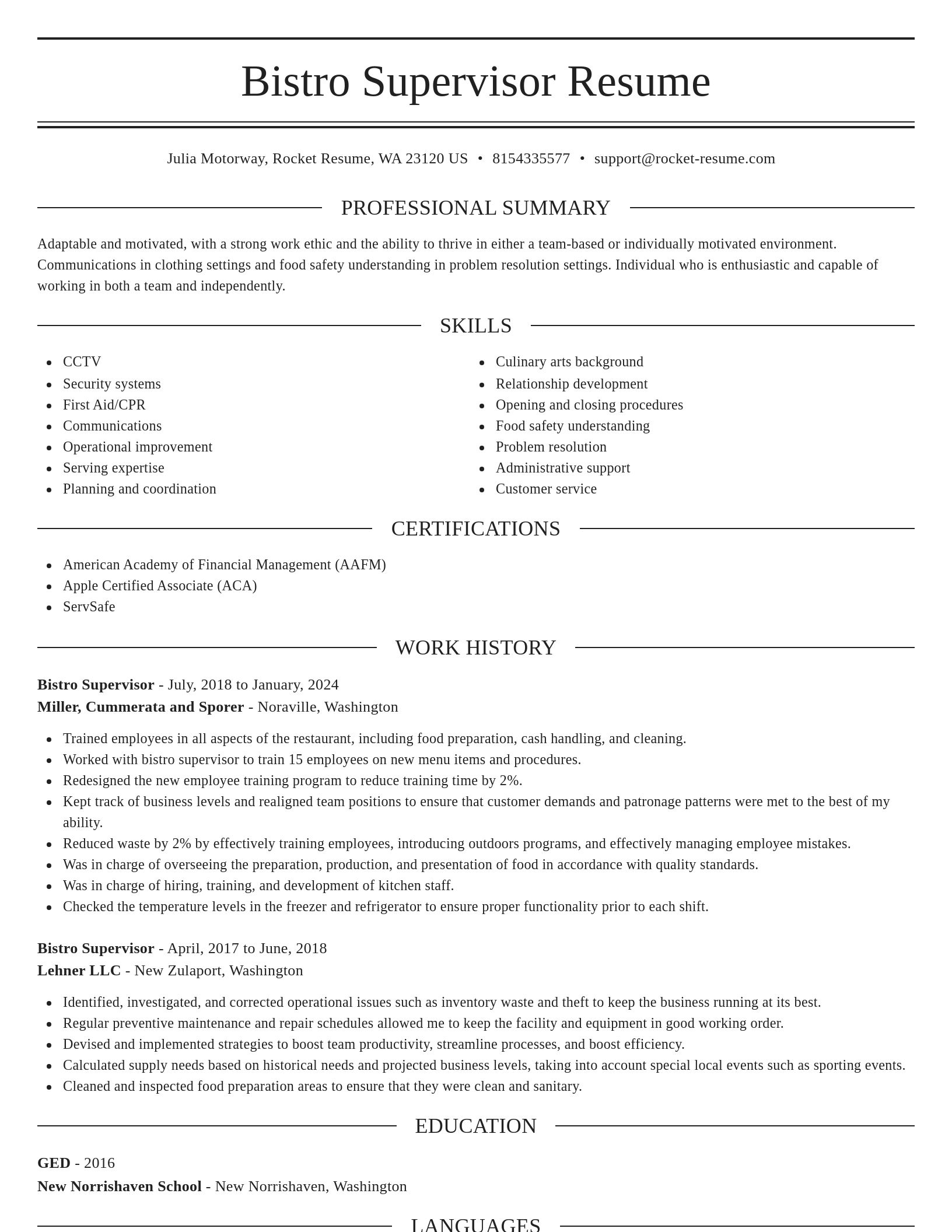 Elegant resume template