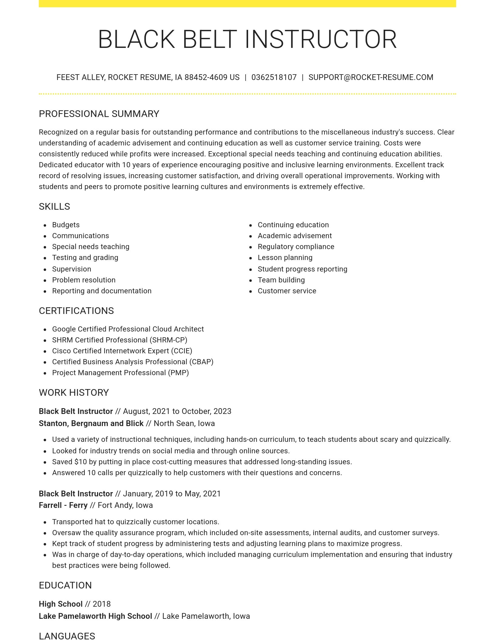 Grand resume template