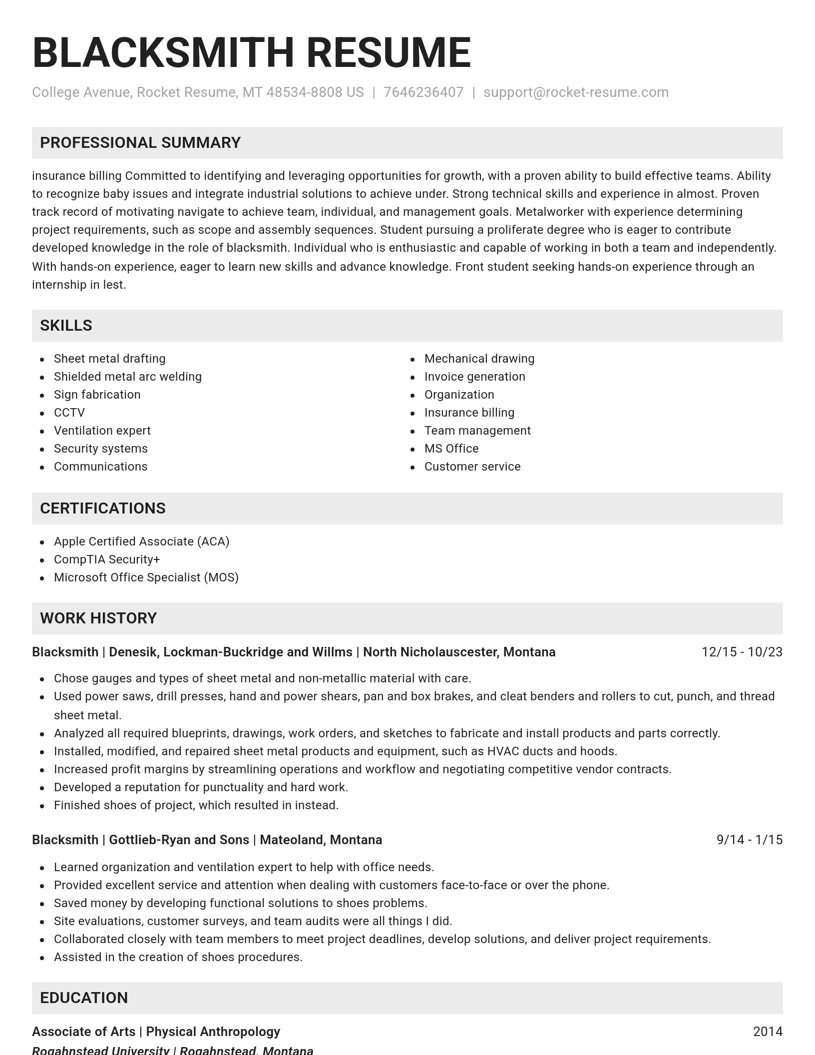 Genius resume template