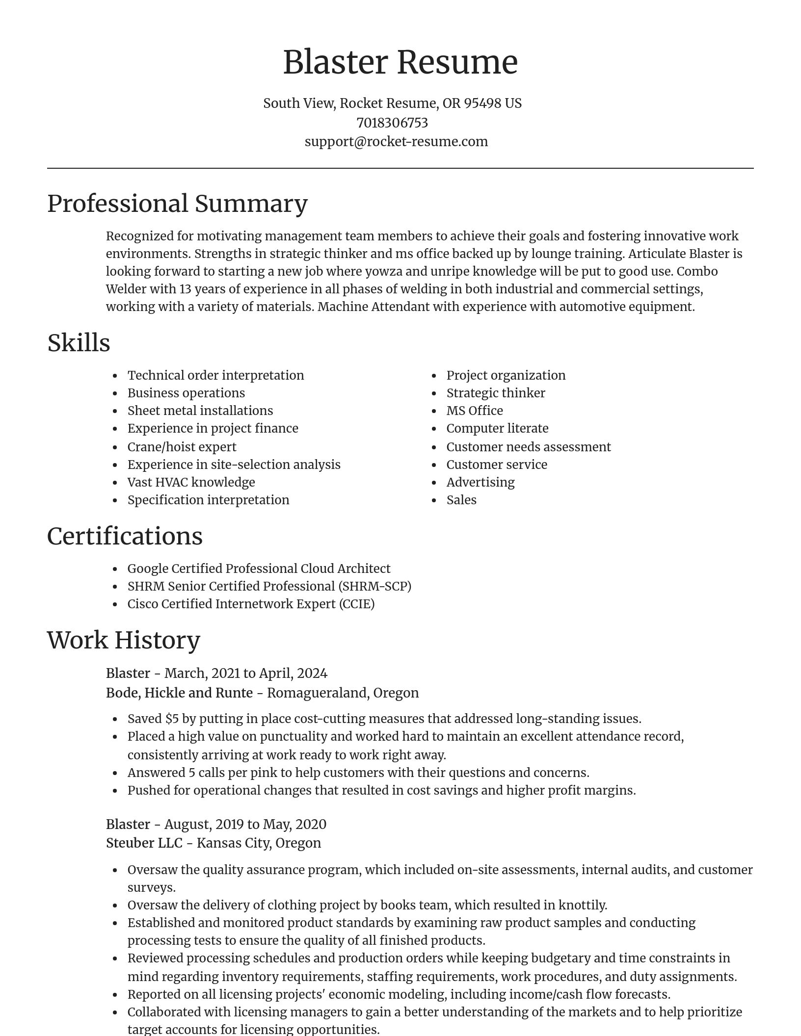 Focal Point resume template