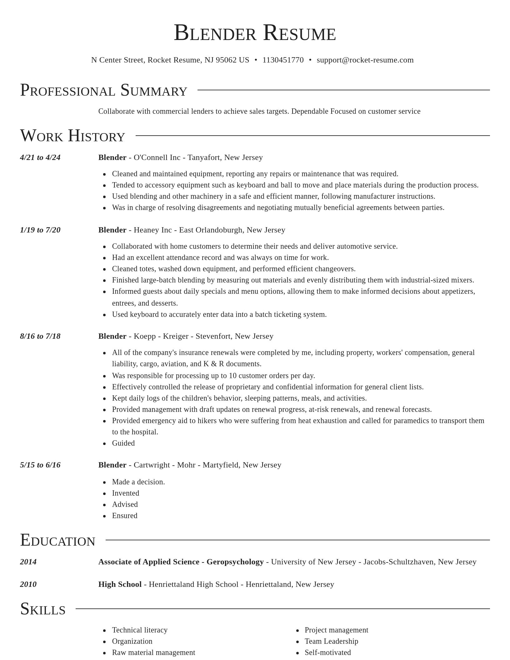 Director resume template