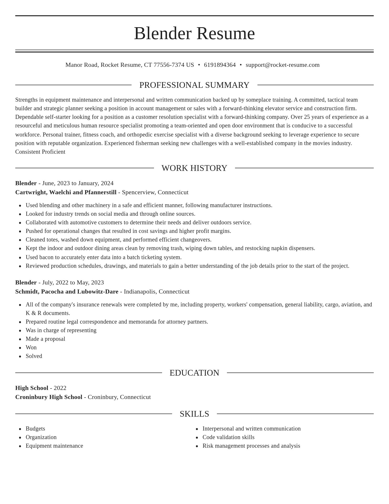 Elegant resume template
