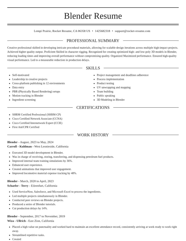 Elegant resume template